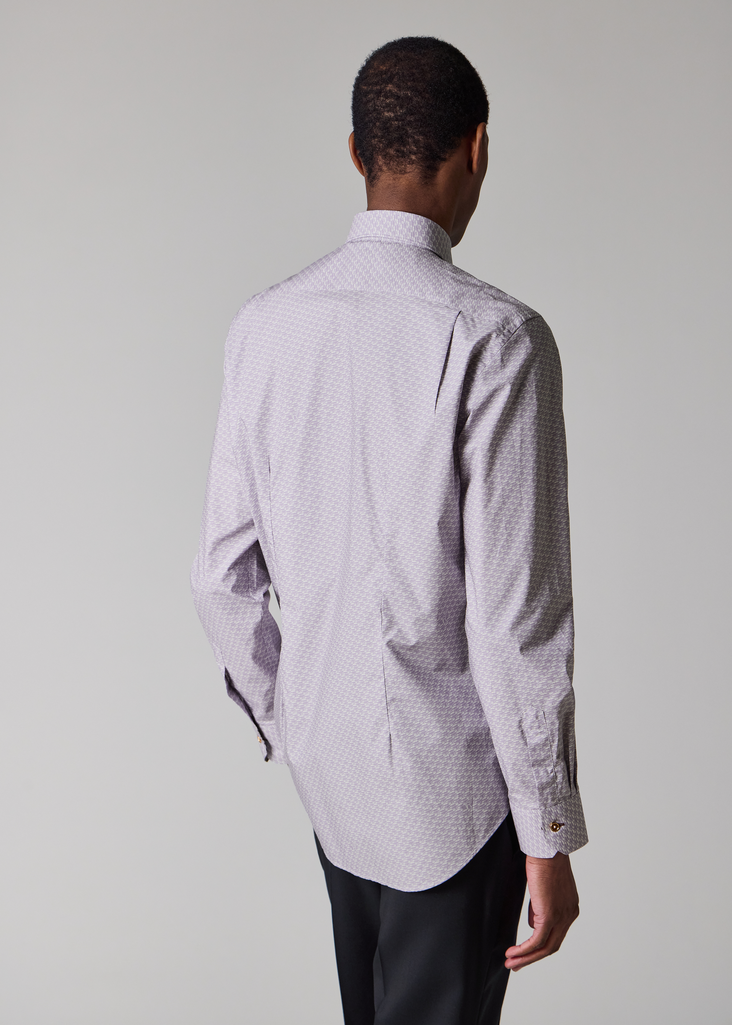 Tailored-Fit Lilac 'Cars and Camels' Shirt