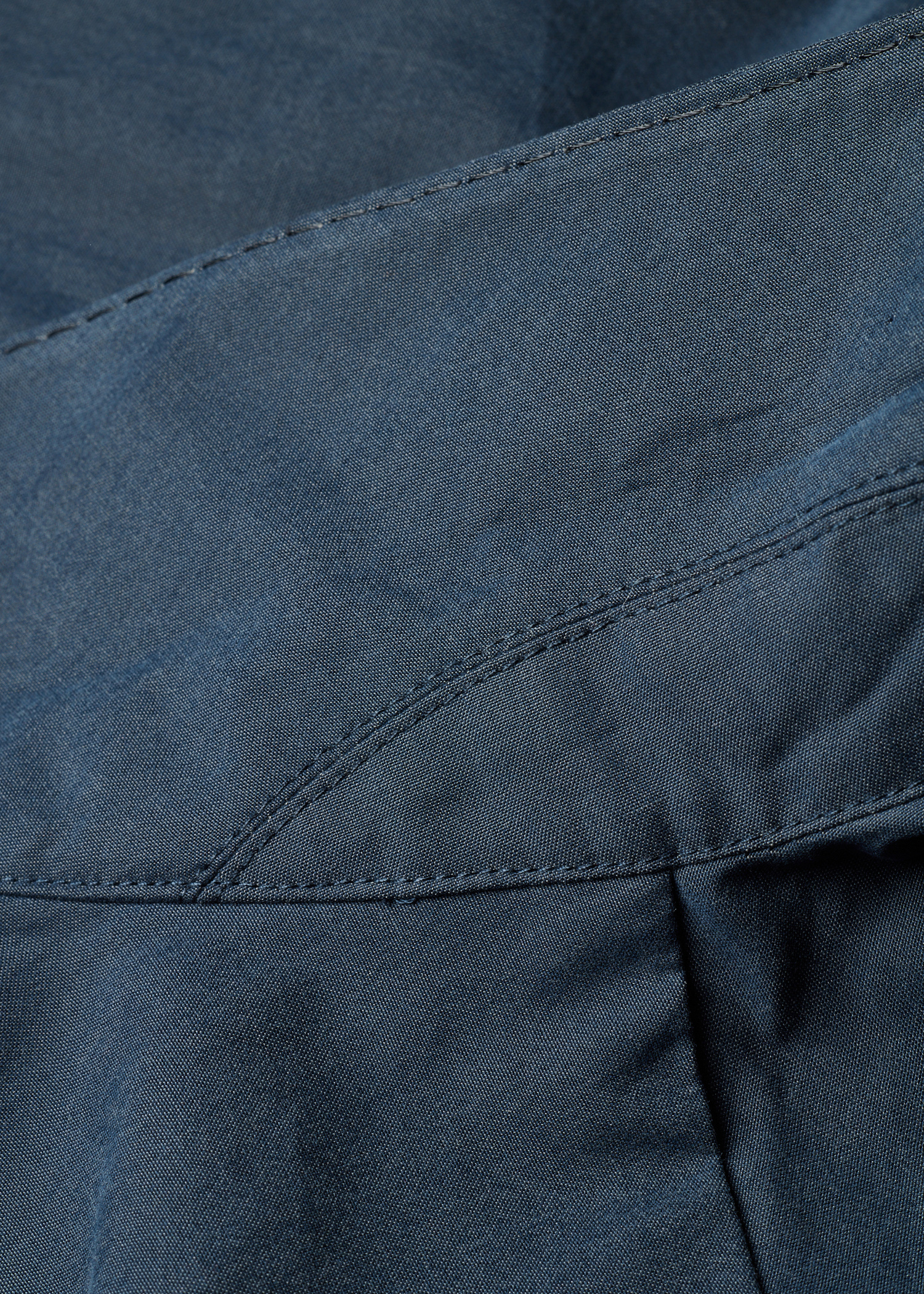 Washed Navy Cotton-Lyocell Work Jacket