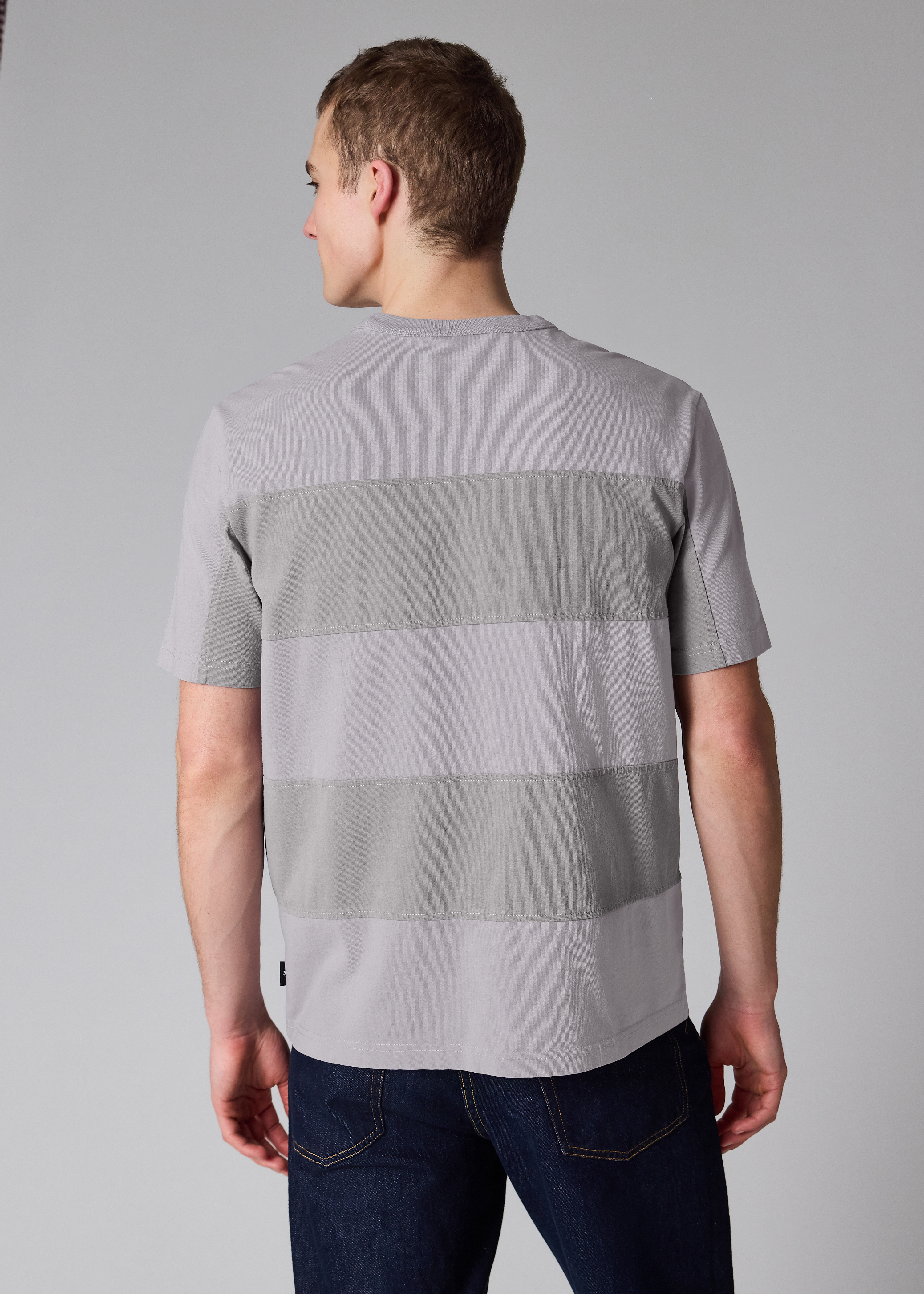 Mauve Block Stripe T-Shirt