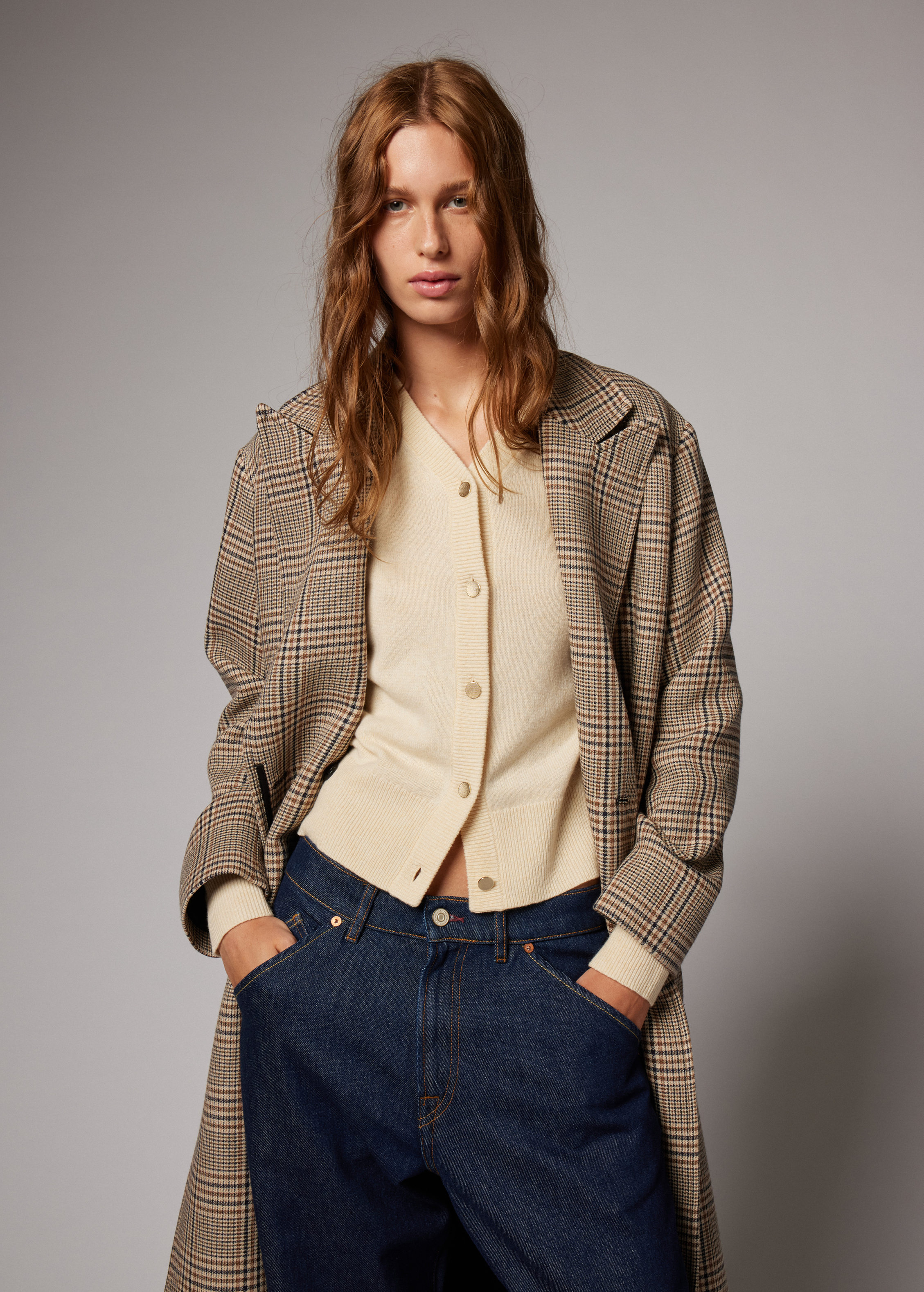 Women's Cream Knitted Cardigan
