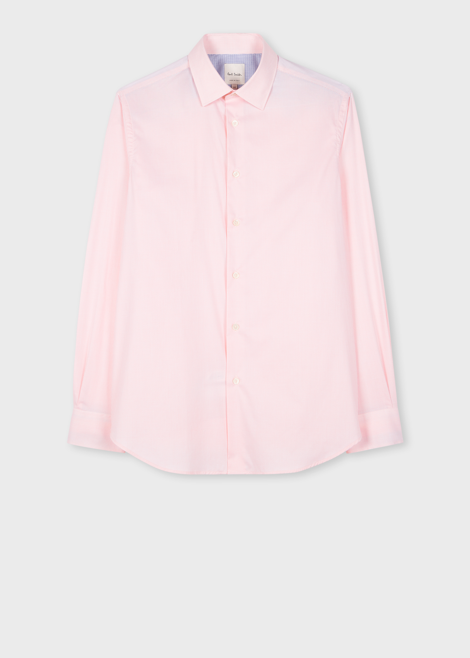 Tailored-Fit Pink Mini Check Easy Care Shirt