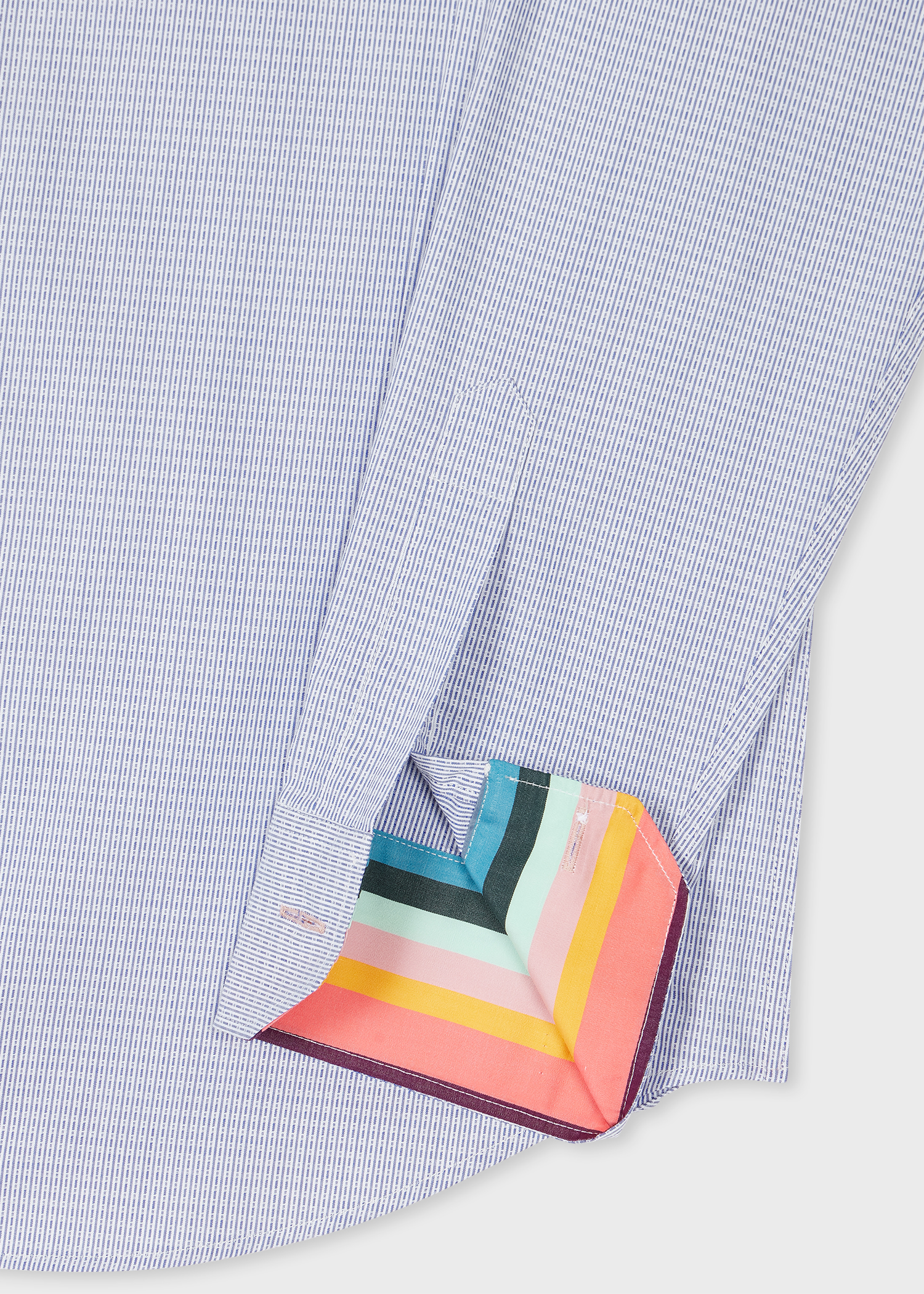 Tailored-Fit Blue Broken Stripe Easy Care Shirt