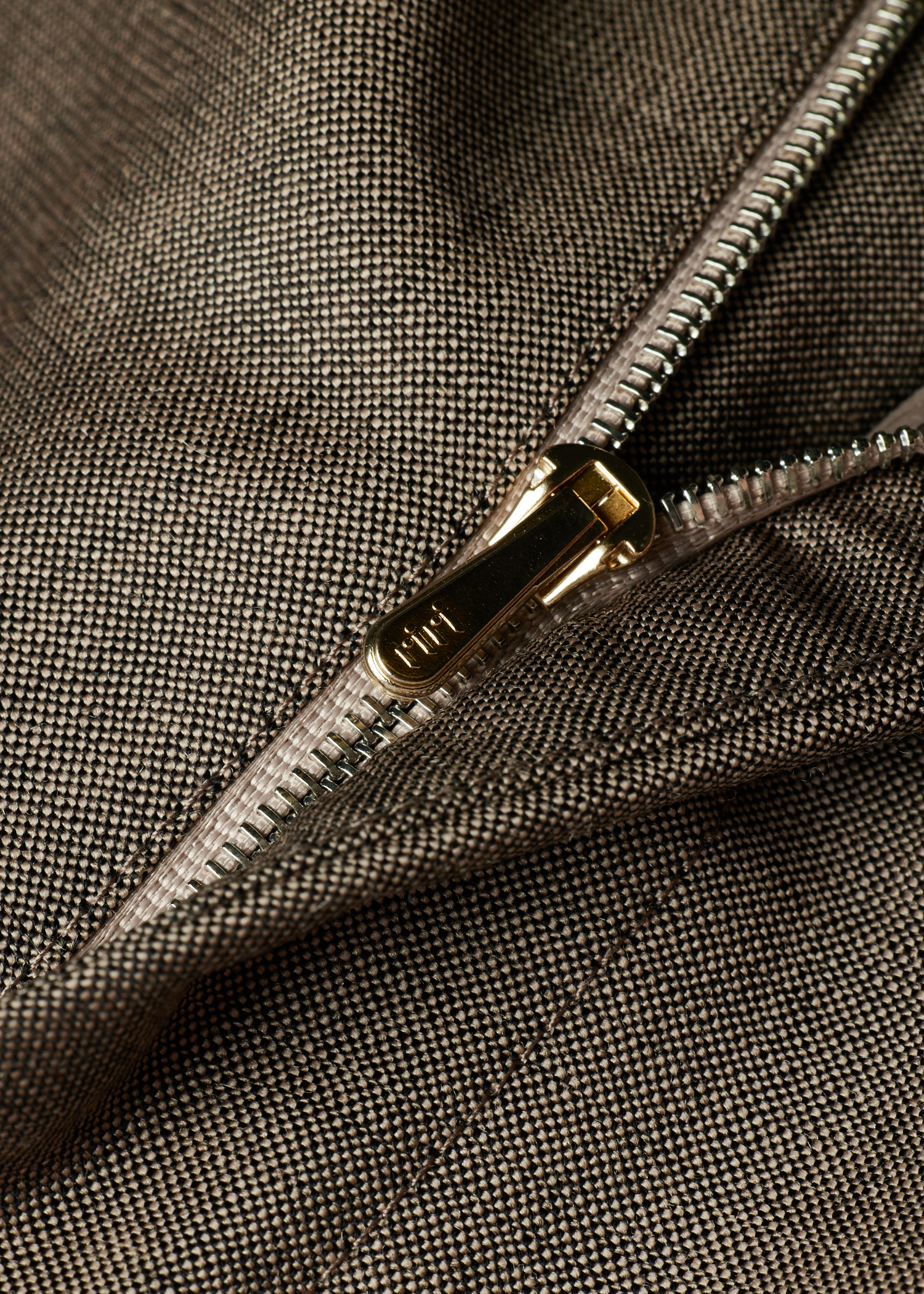 Relaxed-Fit Brown Wool-Mohair Trousers