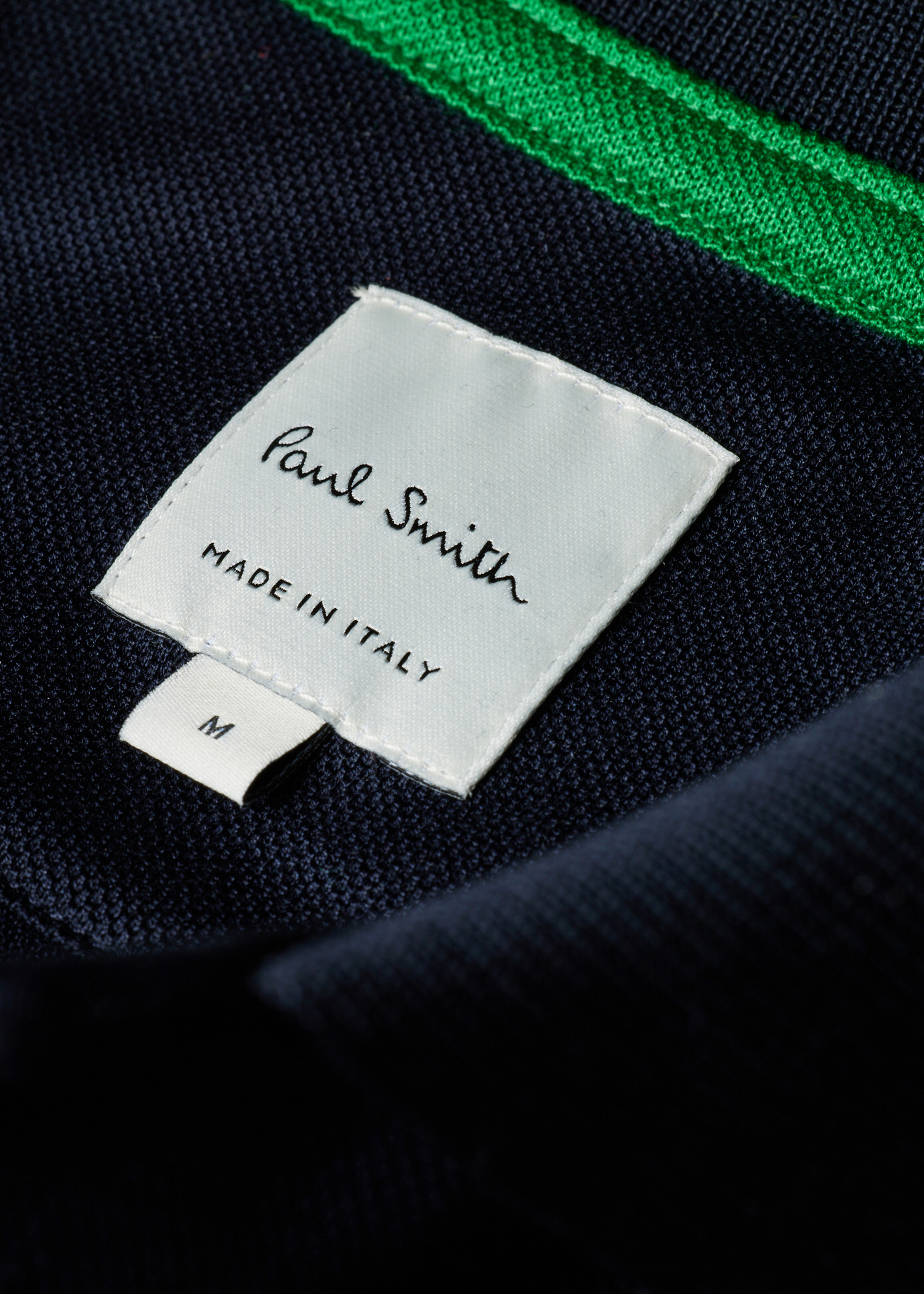 Navy Stripe Cotton Polo Shirt