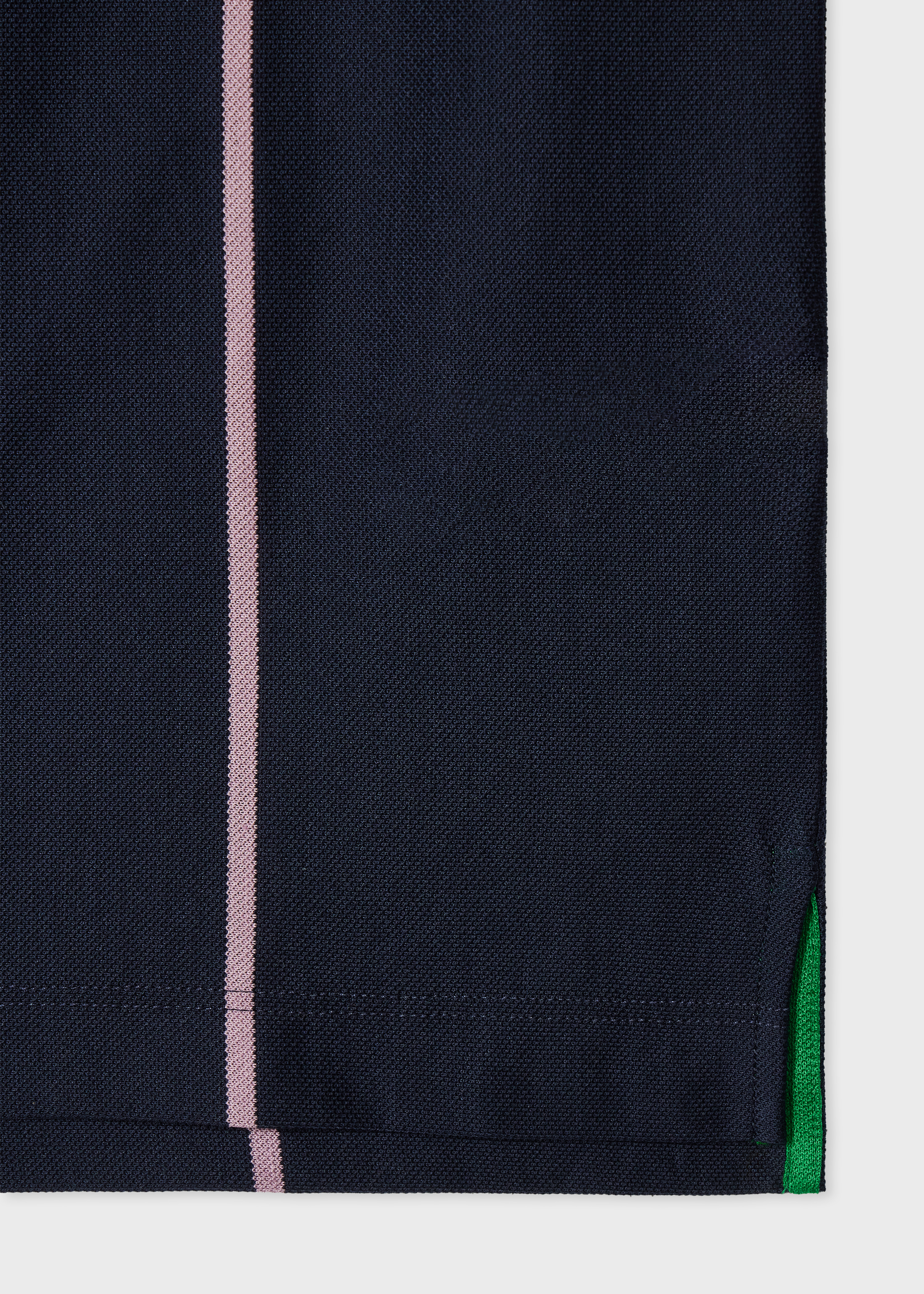 Navy Stripe Cotton Polo Shirt