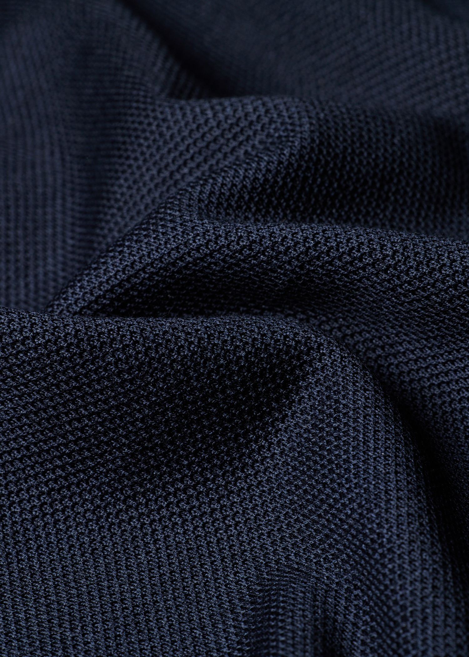 Navy Stripe Cotton Polo Shirt