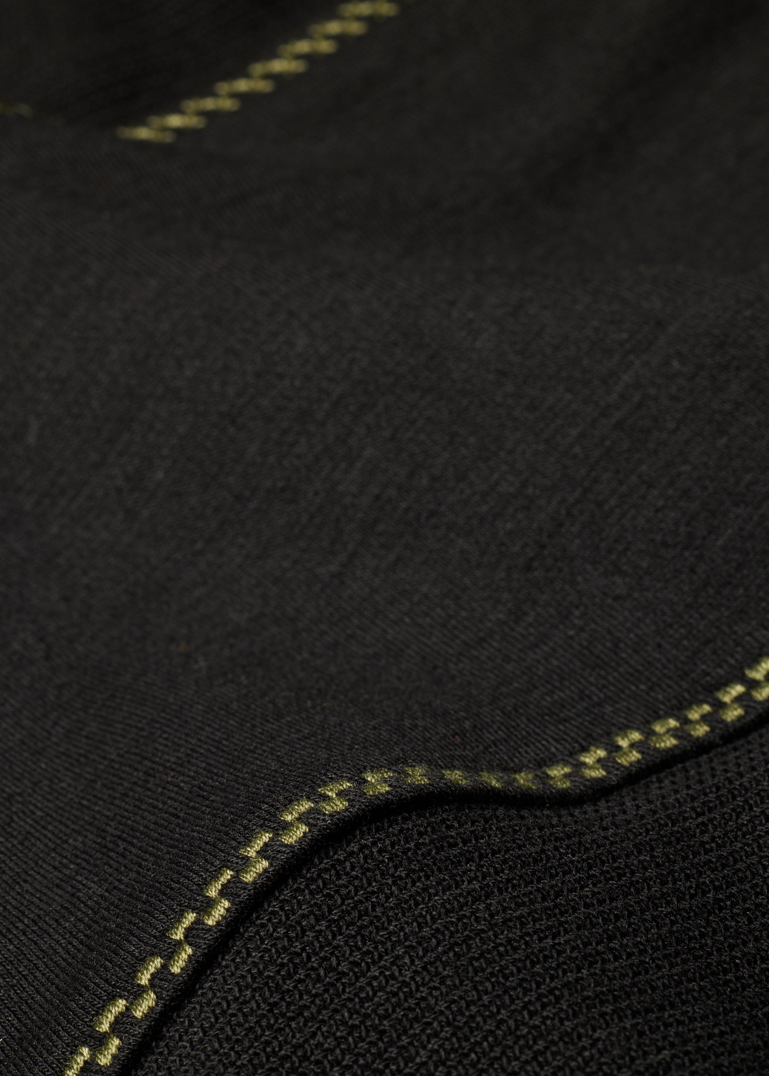 Black Textured Sweatshirt with Contrast Embroidery