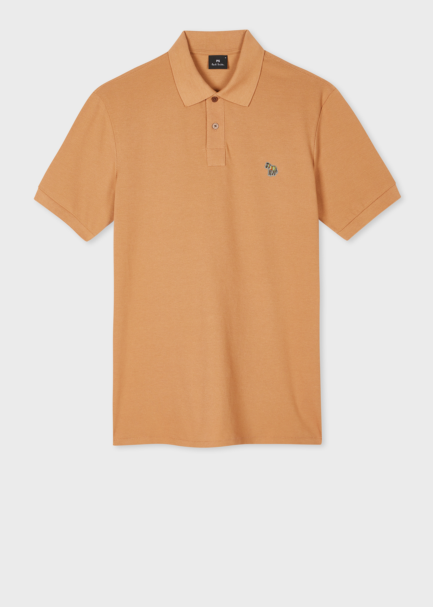 Light Tan Organic Cotton Zebra Polo Shirt