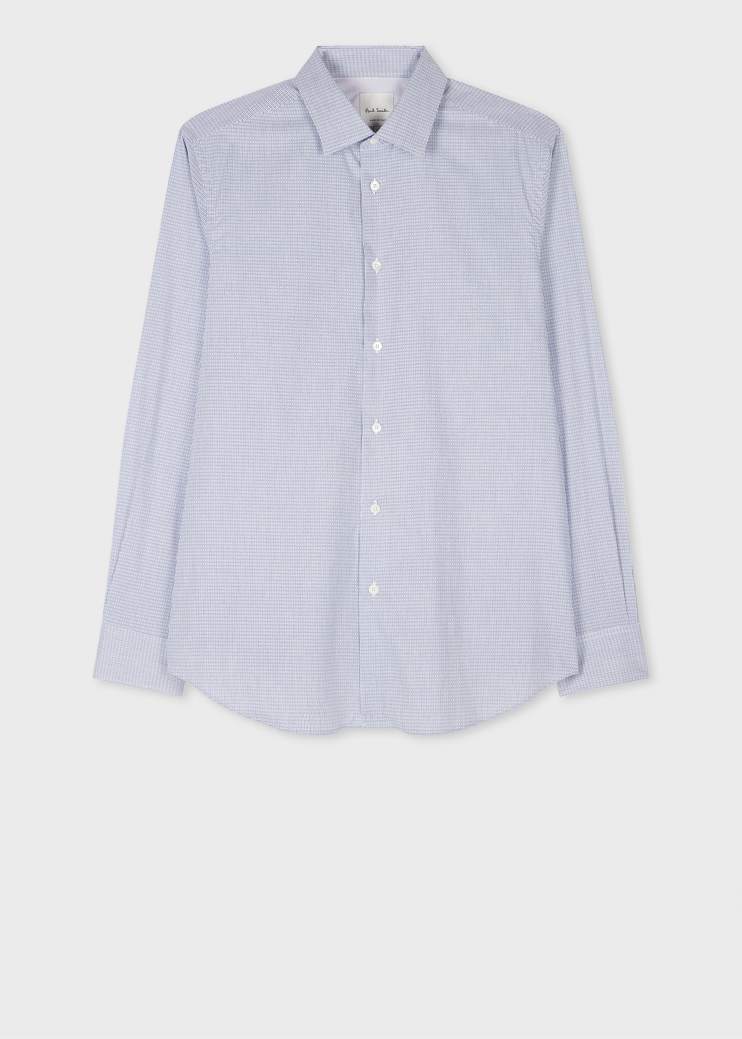 Tailored-Fit Blue Broken Stripe Easy Care Shirt