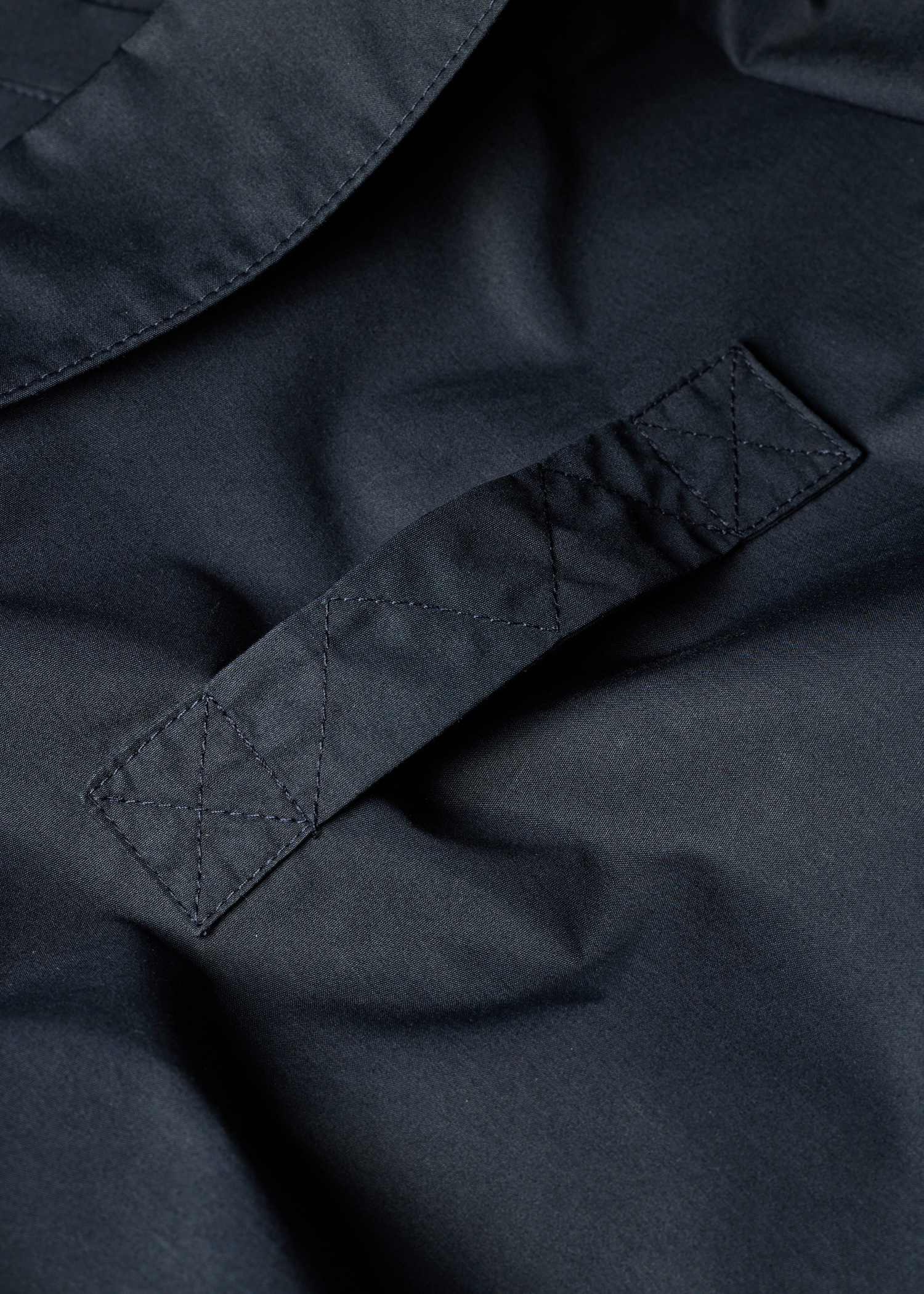 Navy Cotton-Blend Zip Jacket
