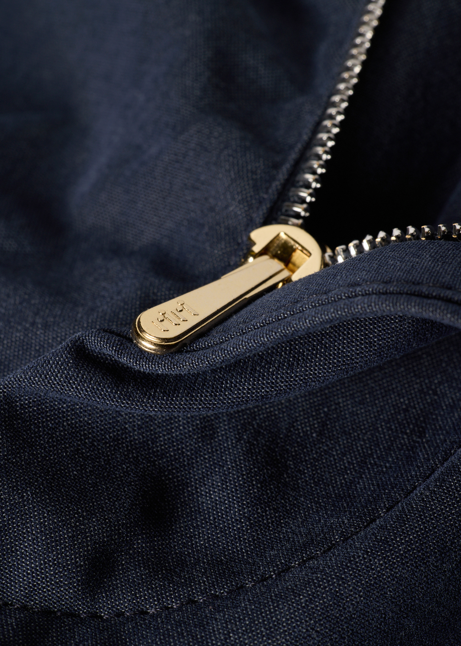 Washed Navy Cotton-Lyocell Tie-Waist Trousers