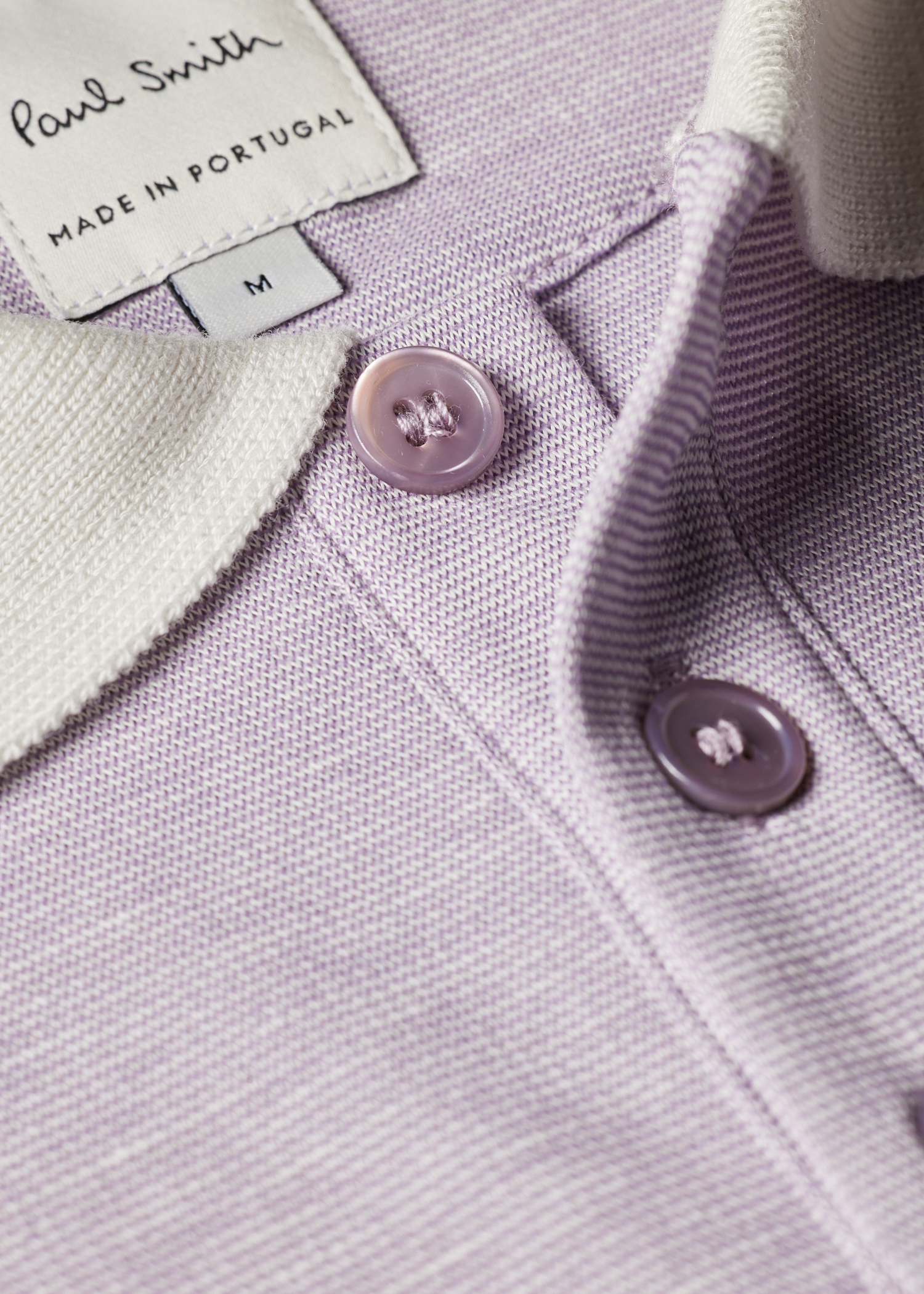 Lilac Lyocell-Blend Polo Shirt With Contrast Trim