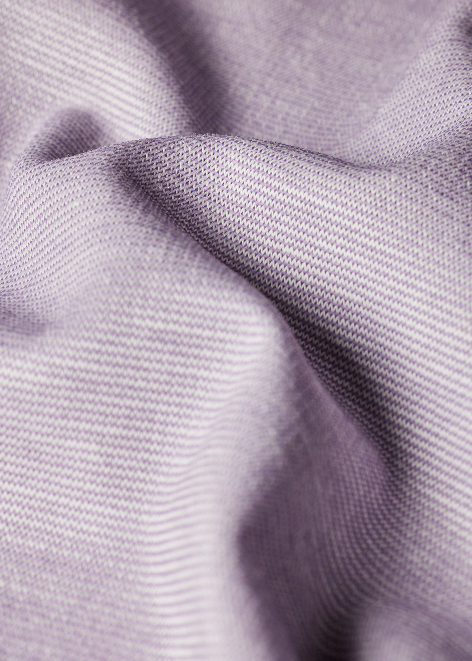 Lilac Lyocell-Blend Polo Shirt With Contrast Trim