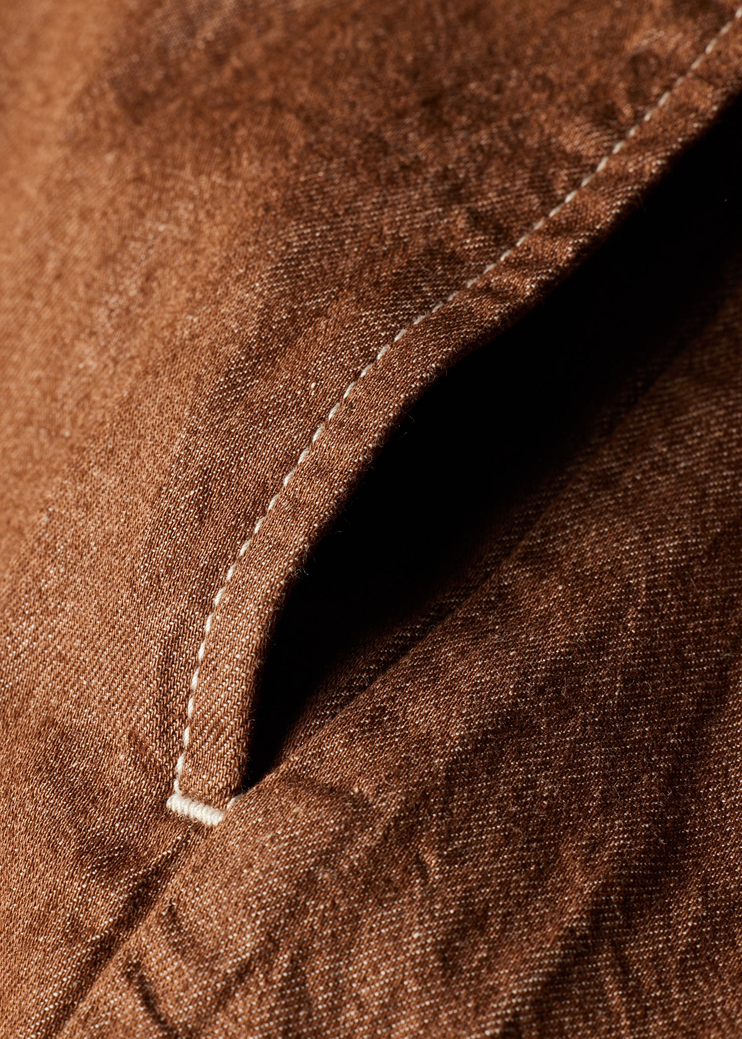 Brown Rinse Denim Shorts