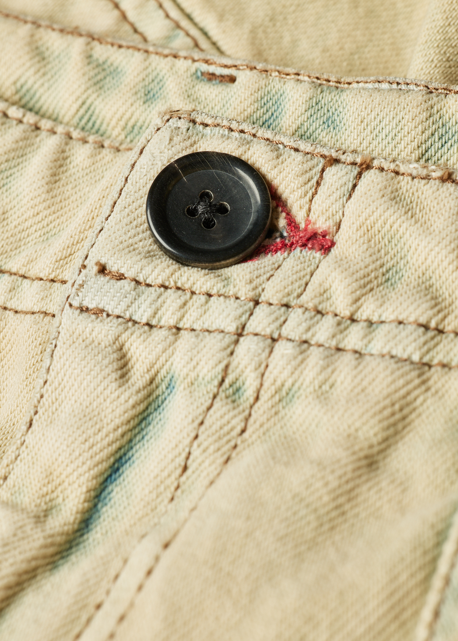 Bleach-Wash Denim Shorts