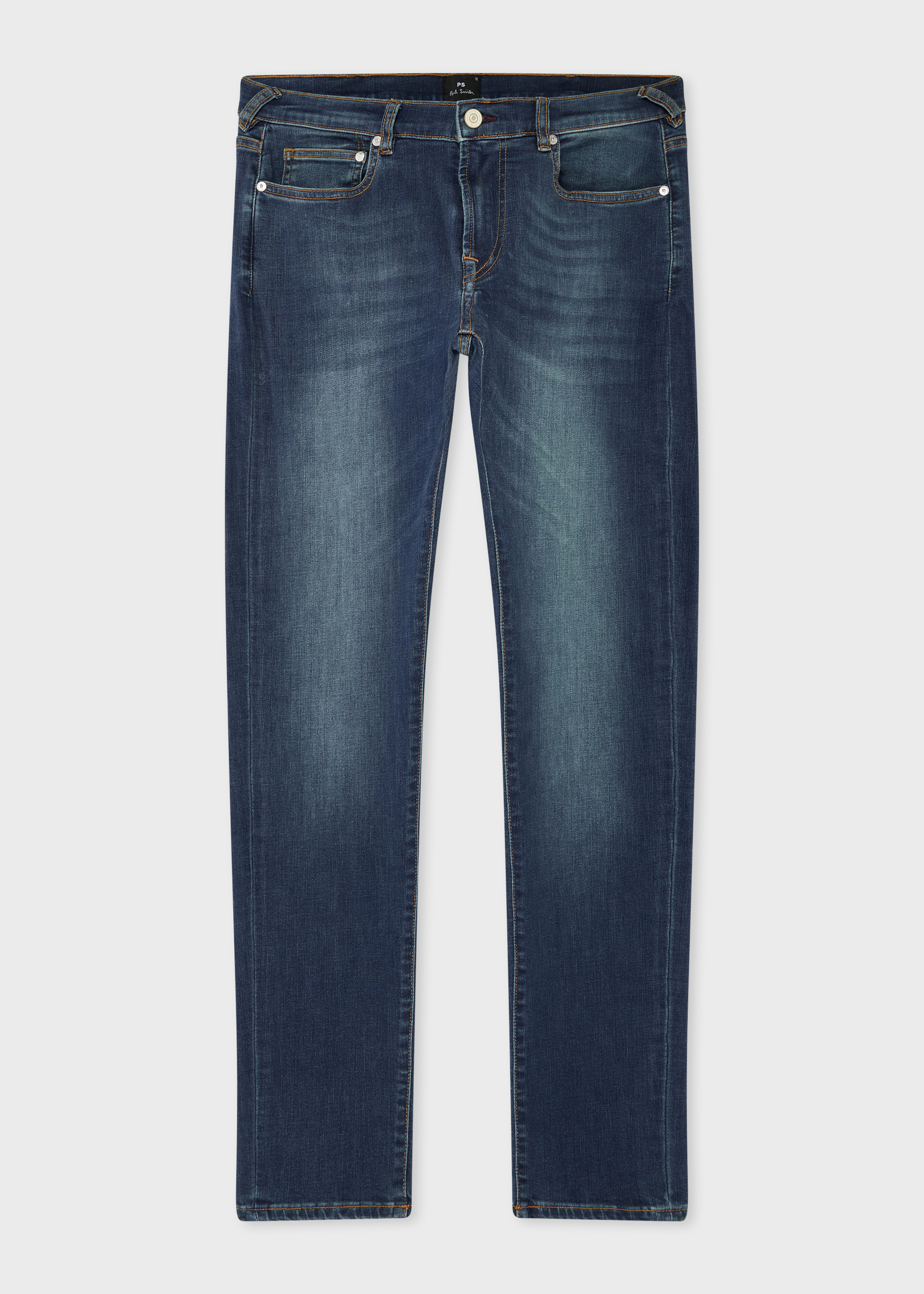 Slim-Fit Antique-Wash 'Organic Reflex Stretch' Jeans