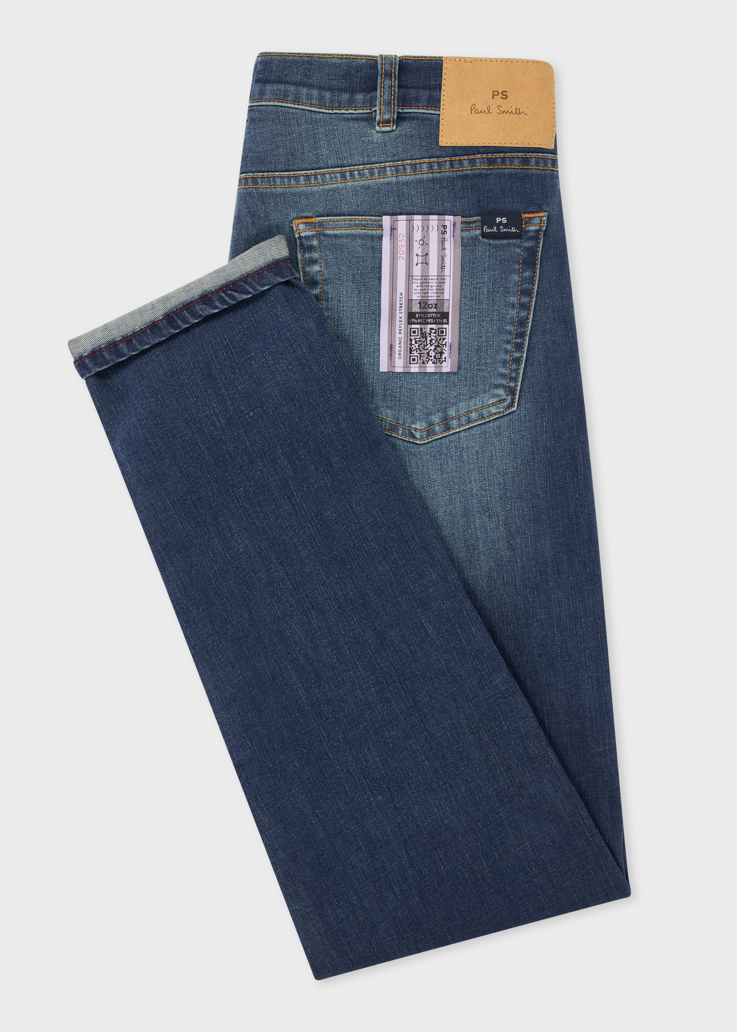 Slim-Fit Antique-Wash 'Organic Reflex Stretch' Jeans