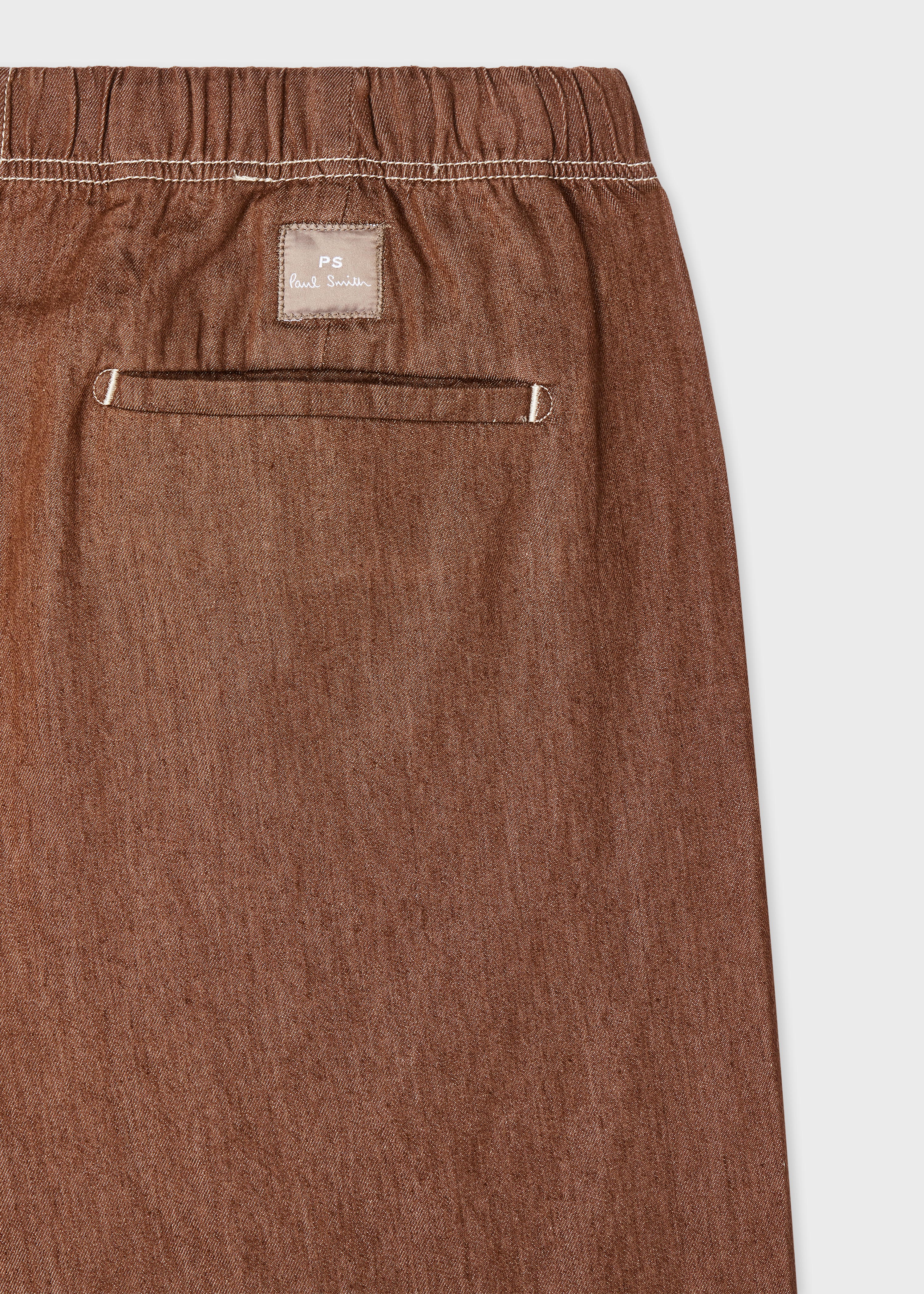 Brown Rinse Denim Shorts