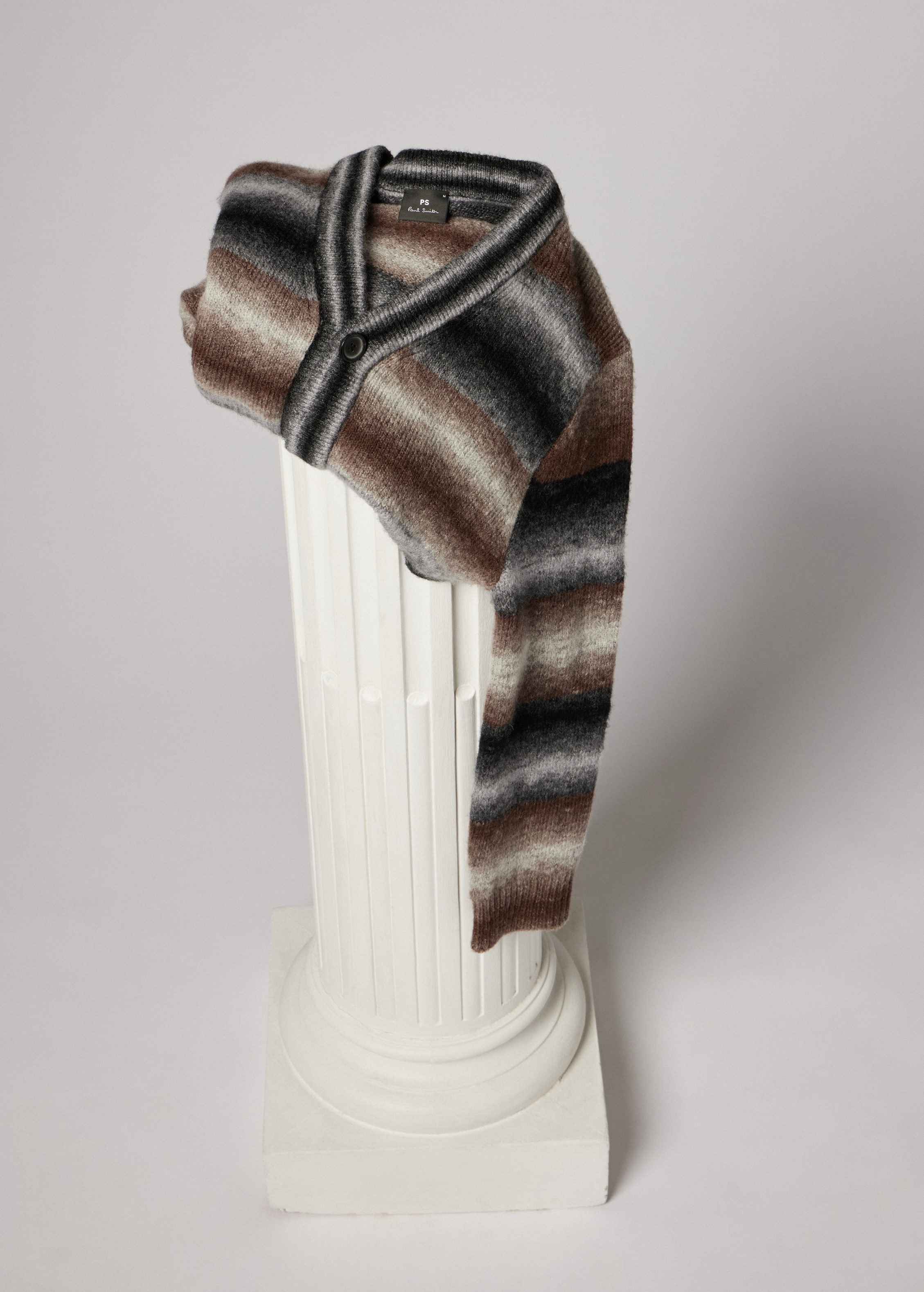 Brown and Black Faded Stripe Cardigan