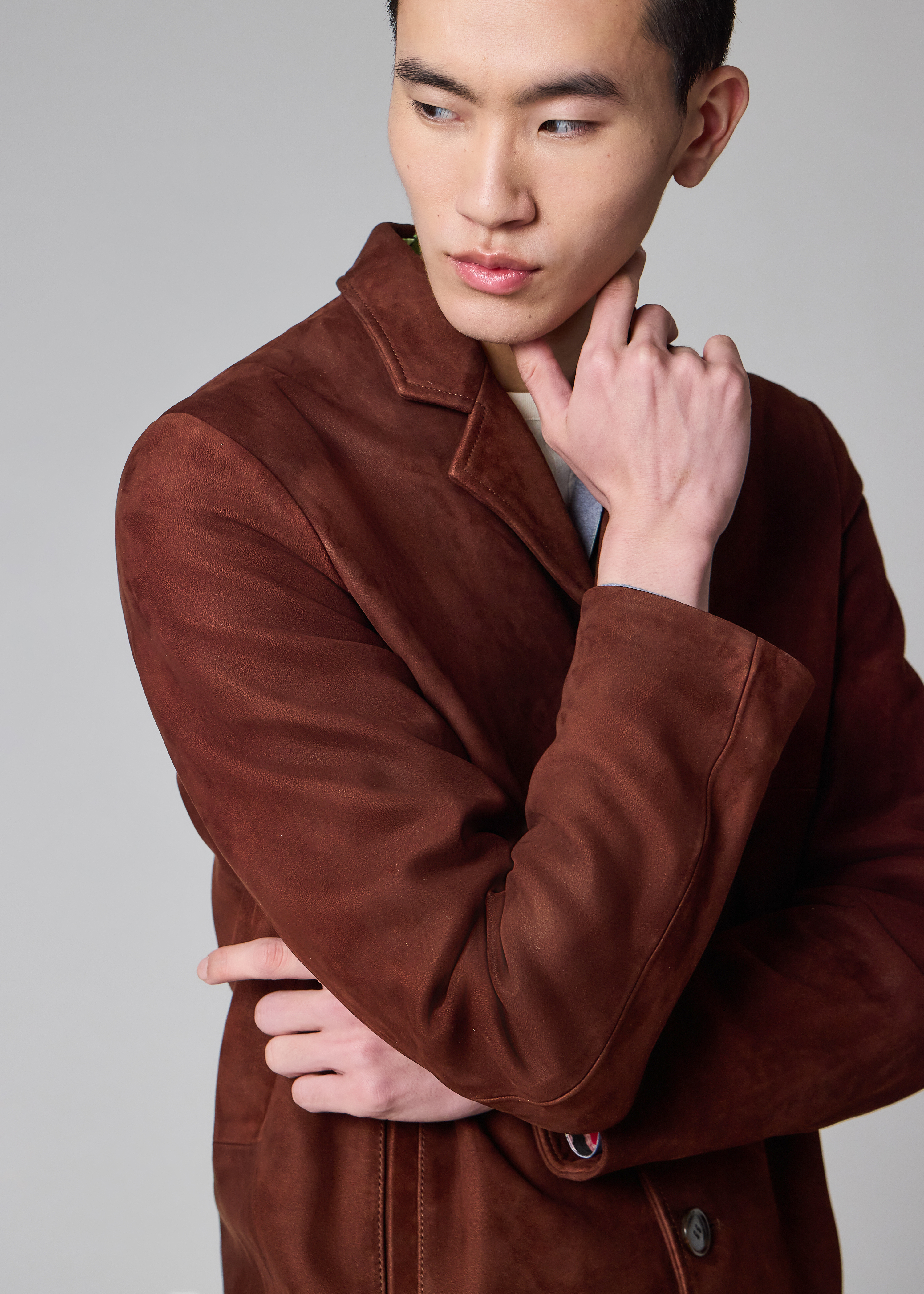 Brown Nubuck Leather Jacket