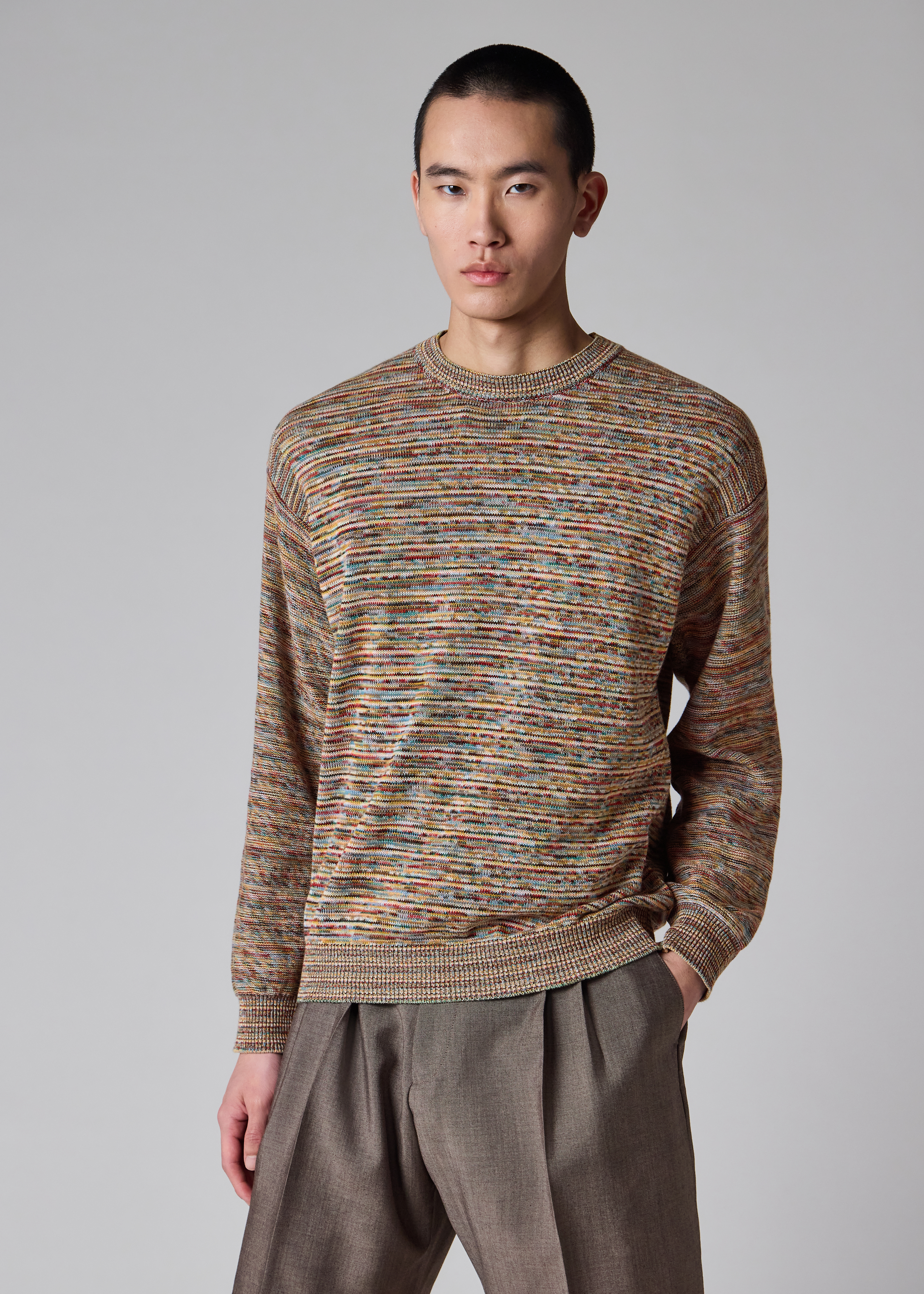 'Signature Stripe' Knitted Cotton Sweater