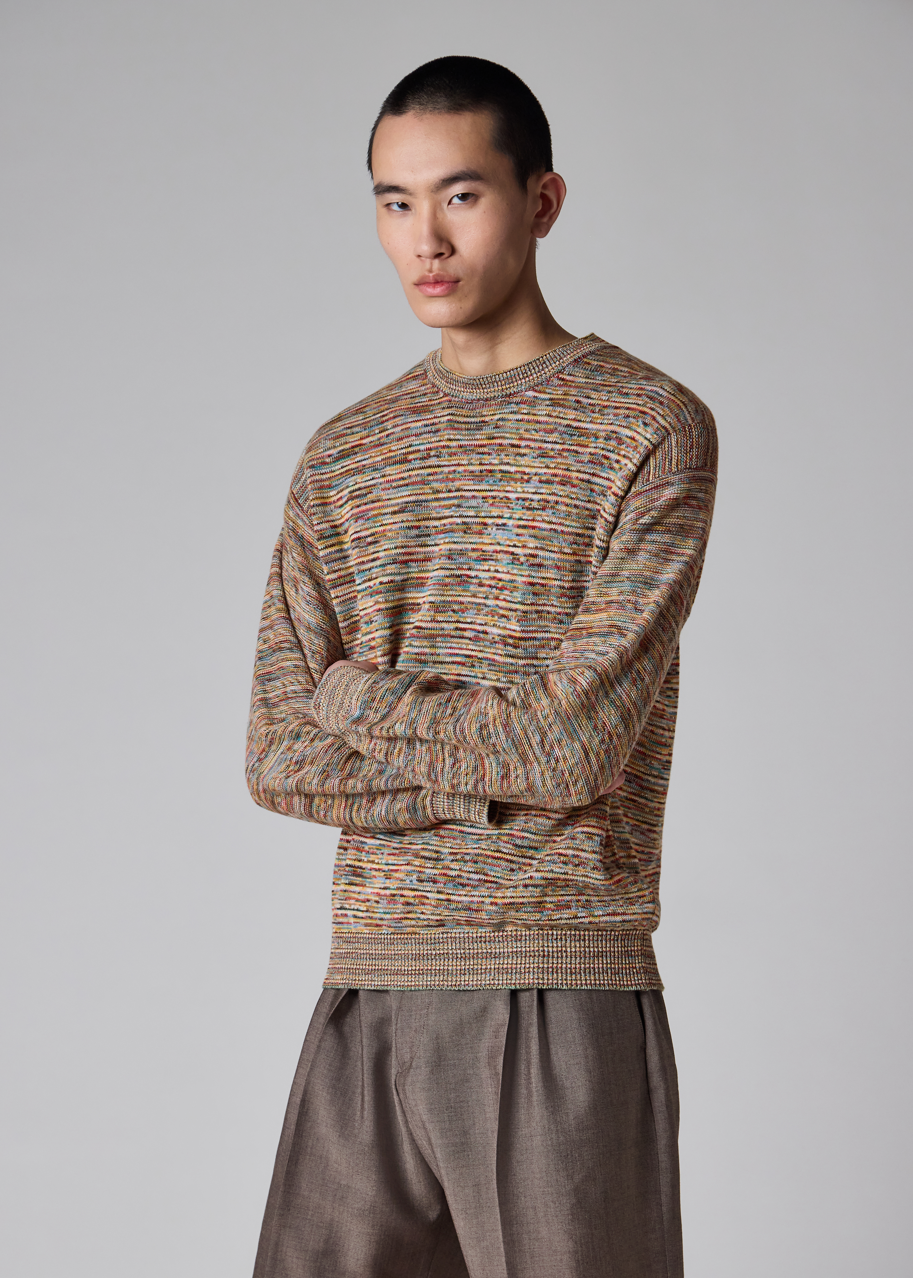 'Signature Stripe' Knitted Cotton Sweater