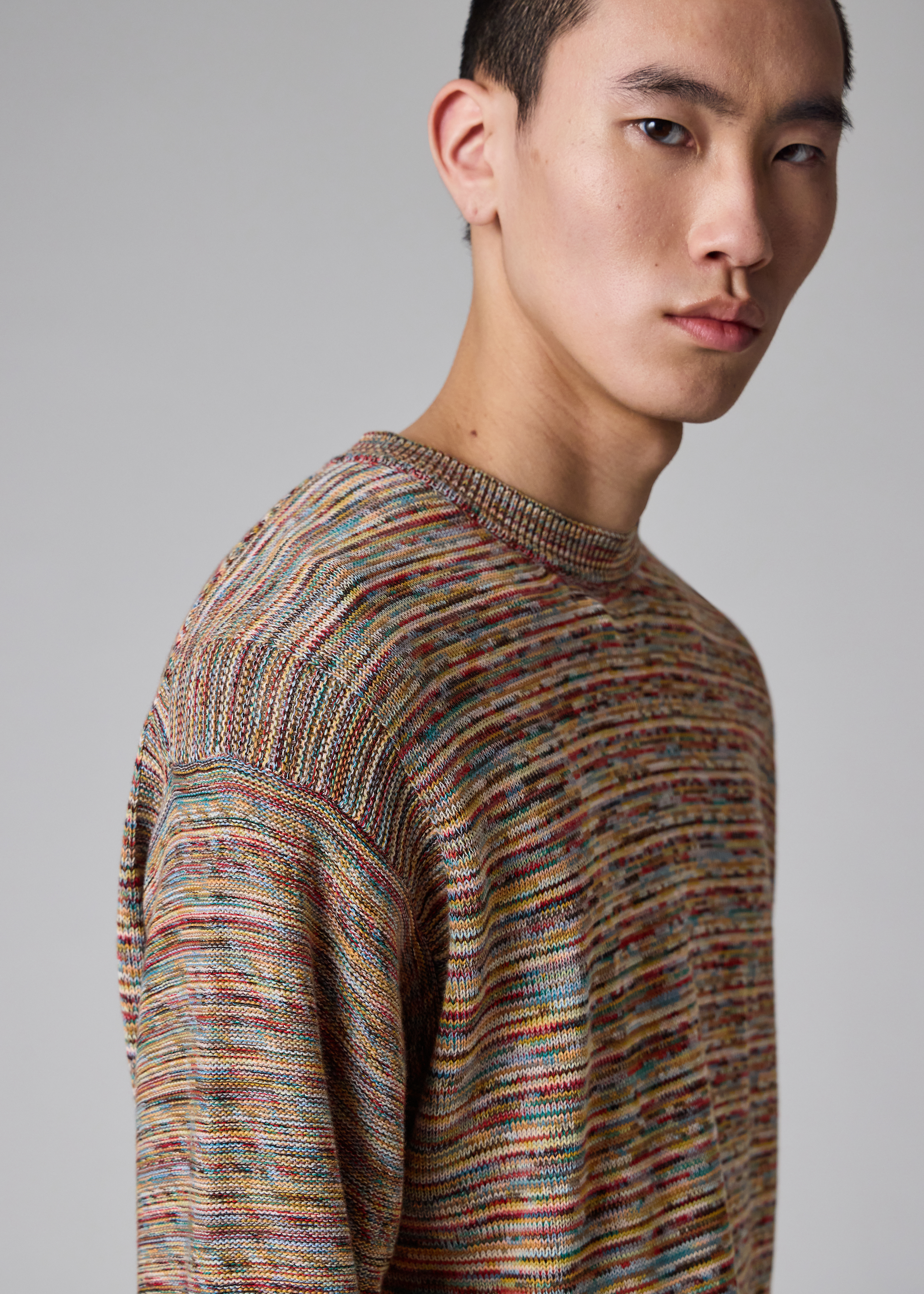 'Signature Stripe' Knitted Cotton Sweater