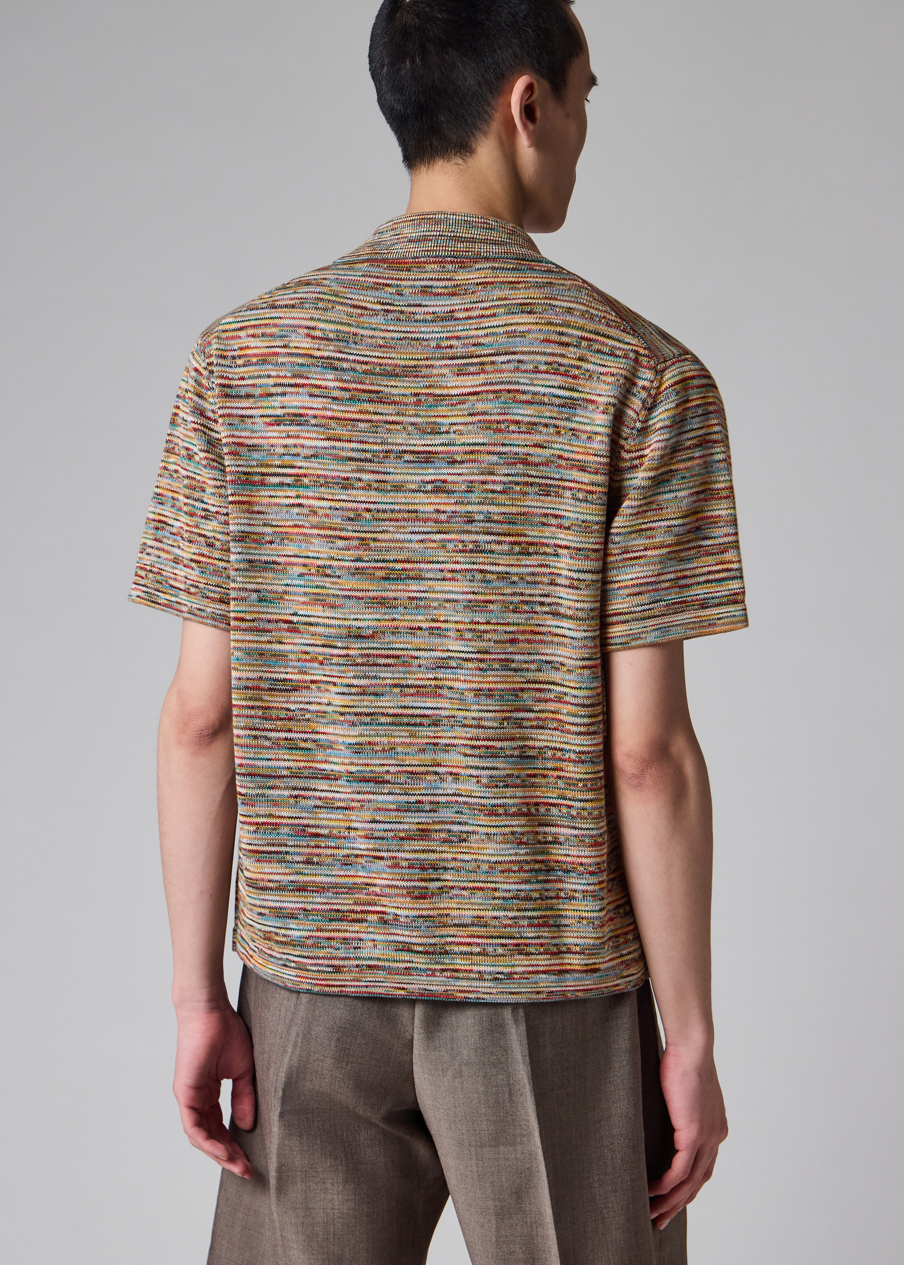 'Signature Stripe' Knitted Cotton Shirt