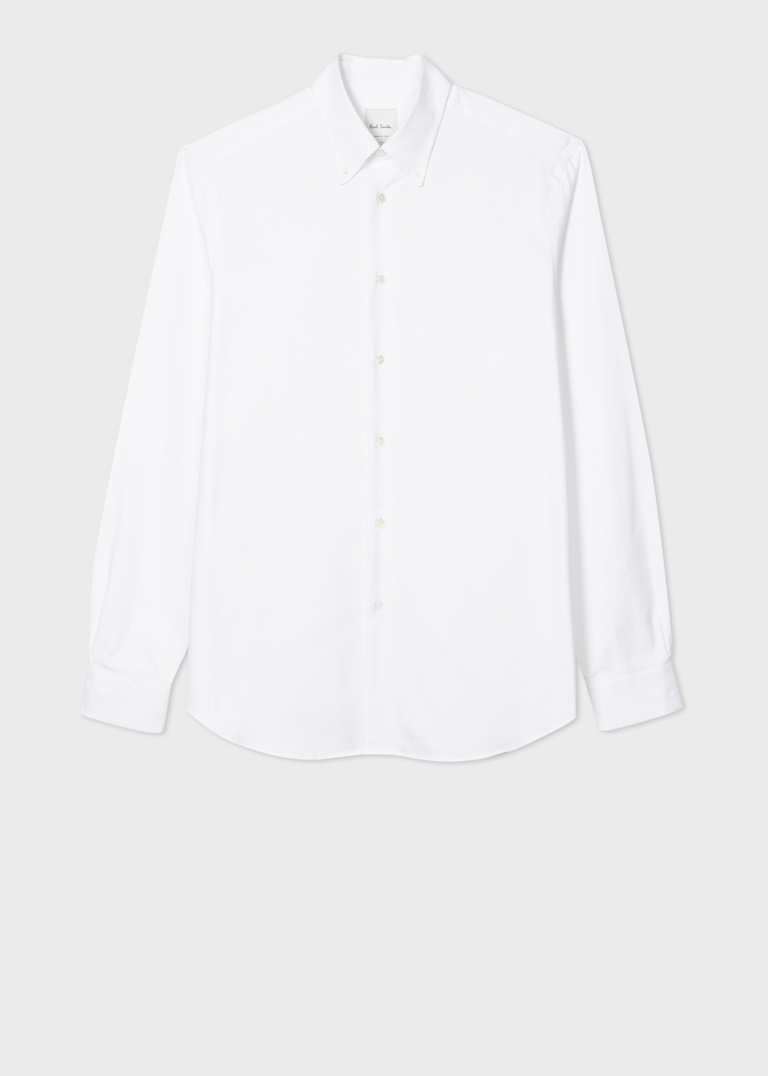 White Oxford Cotton Button-Down Shirt