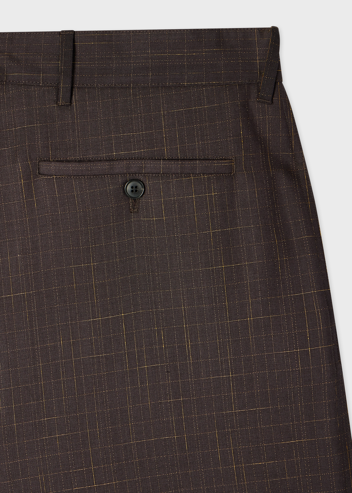 Relaxed-Fit Aubergine Wool Check Trousers