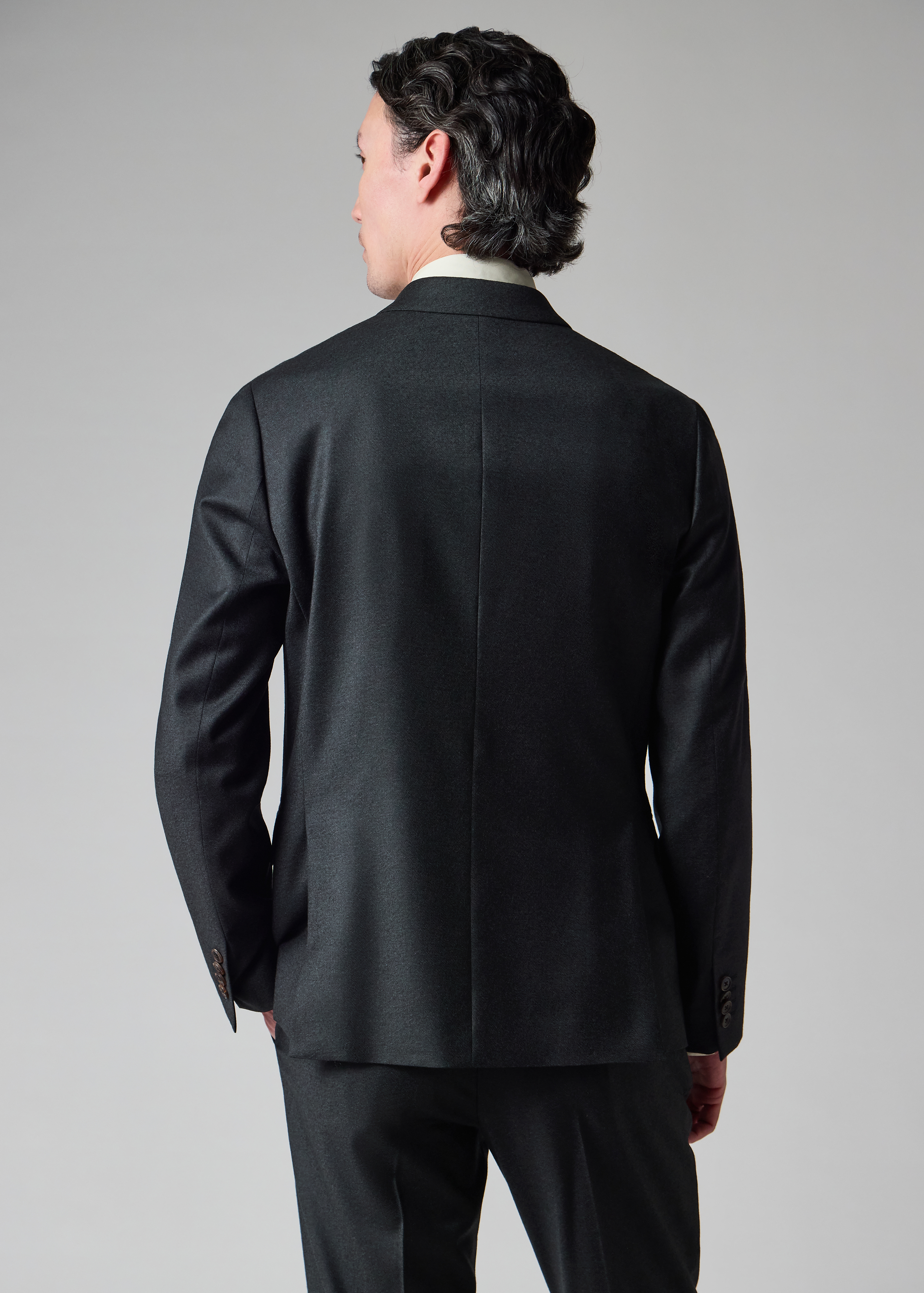 Tailored-Fit Dark Petrol Overdyed Wool-Cashmere Flannel Blazer