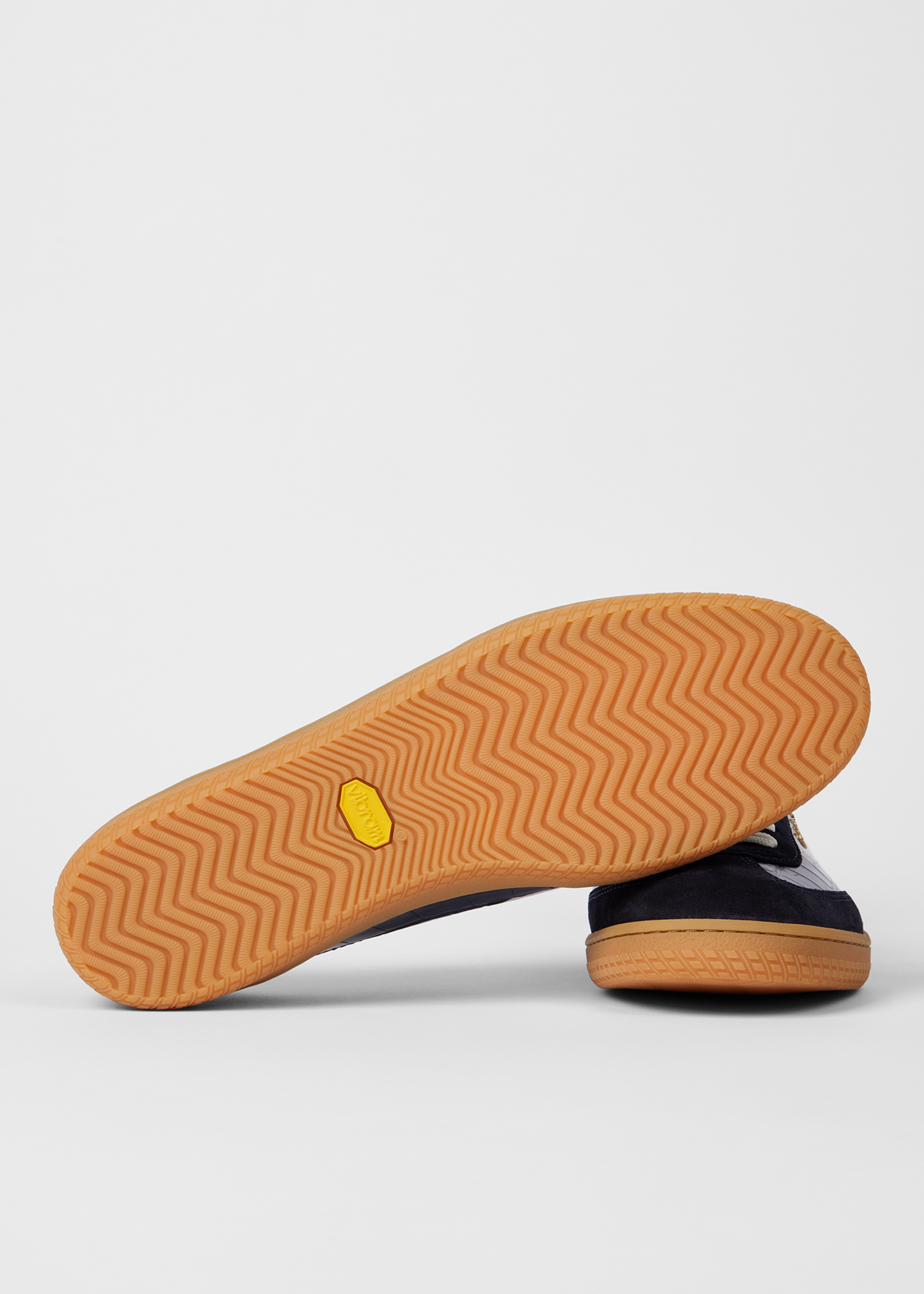 Navy Croc-Emboss 'Como' Trainers