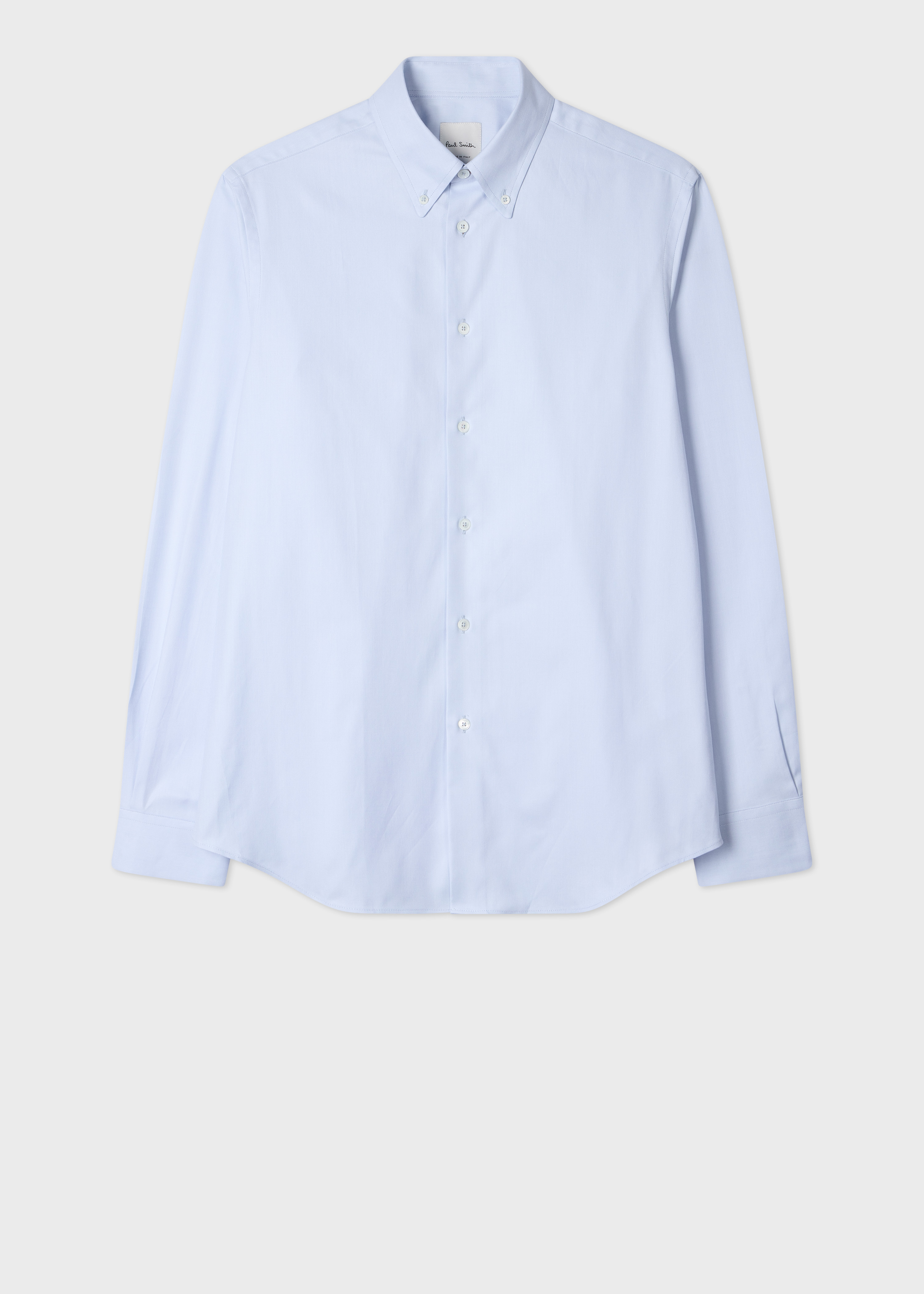 Pale Blue Oxford Cotton Button-Down Shirt