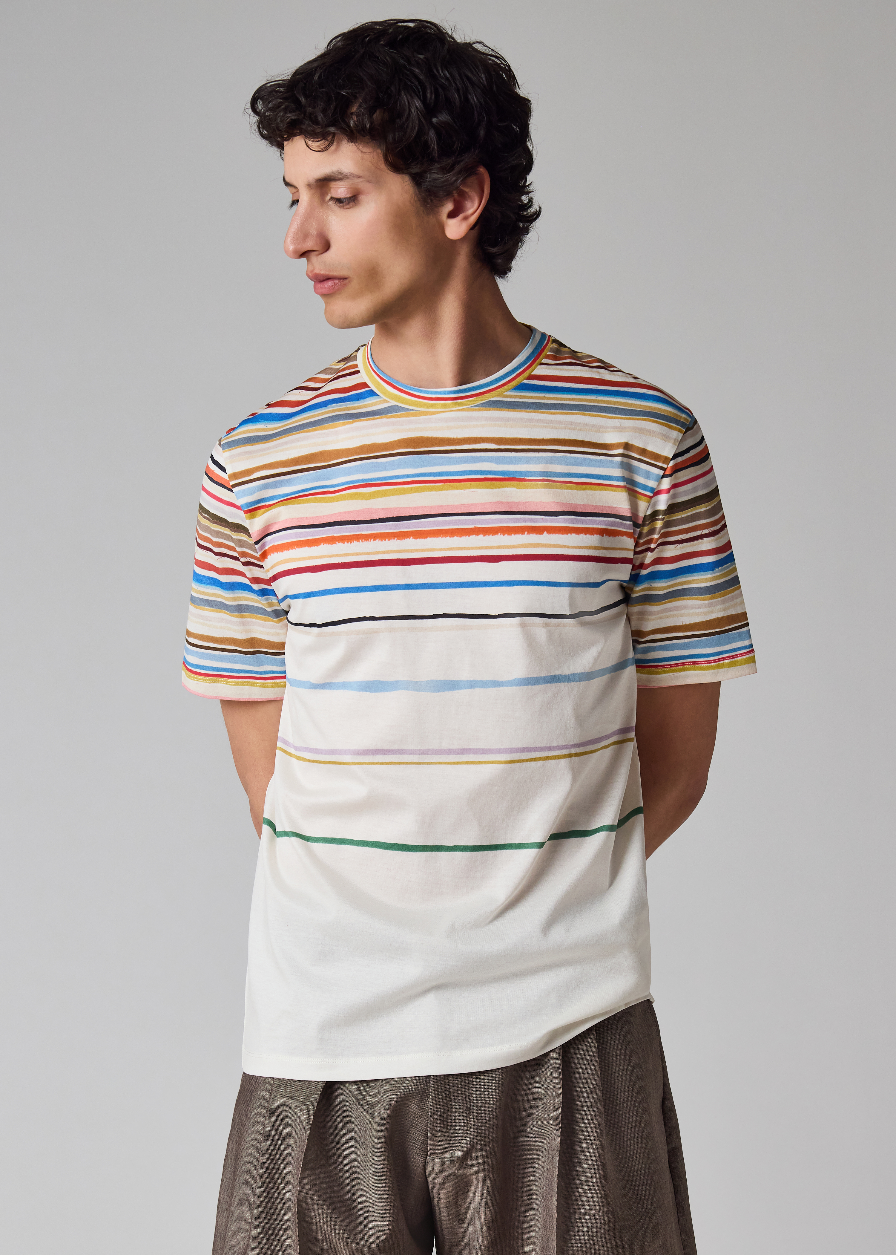 Ecru 'Cairo Stripe' T-Shirt