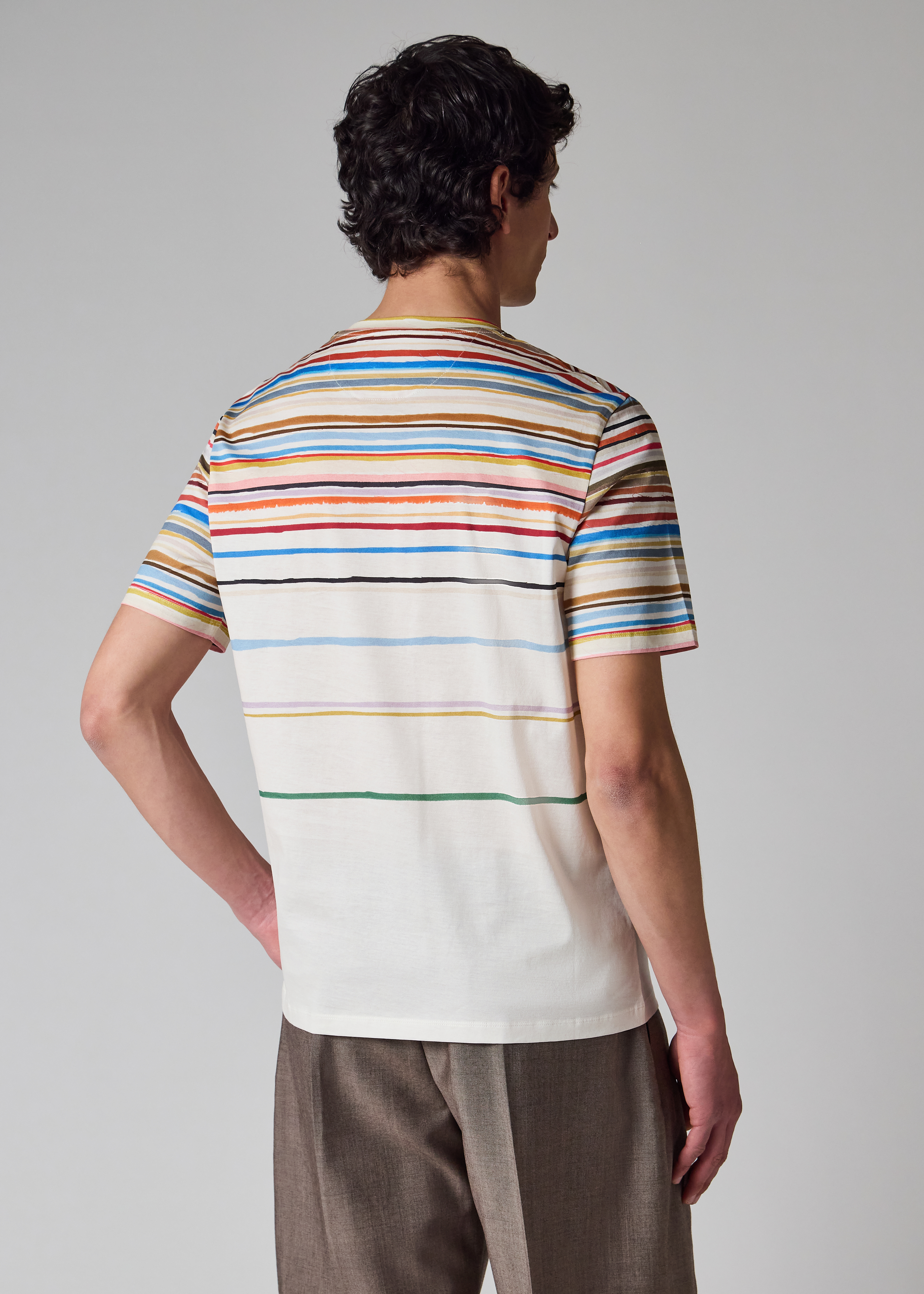 Ecru 'Cairo Stripe' T-Shirt