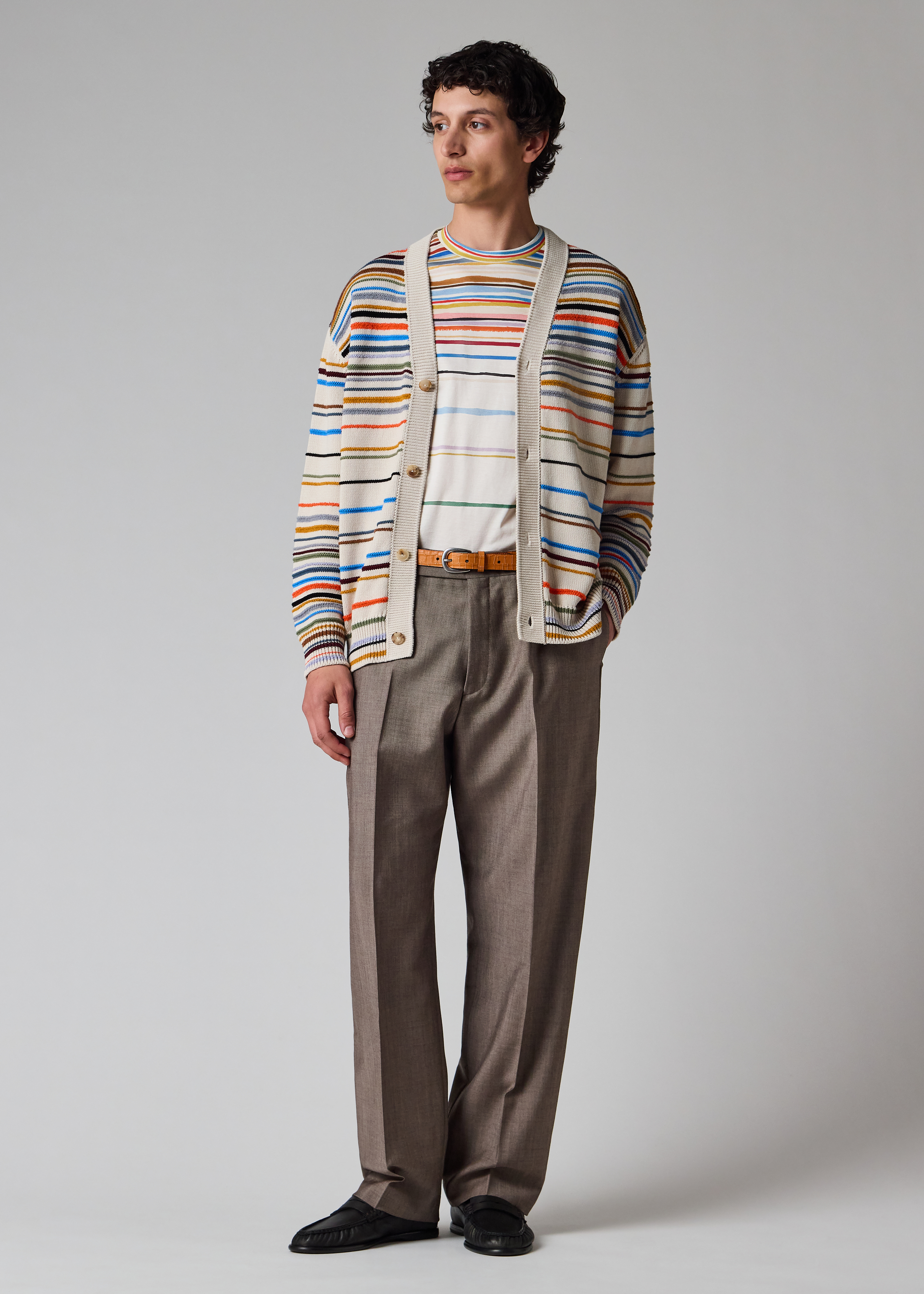 Ecru 'Cairo Stripe' T-Shirt