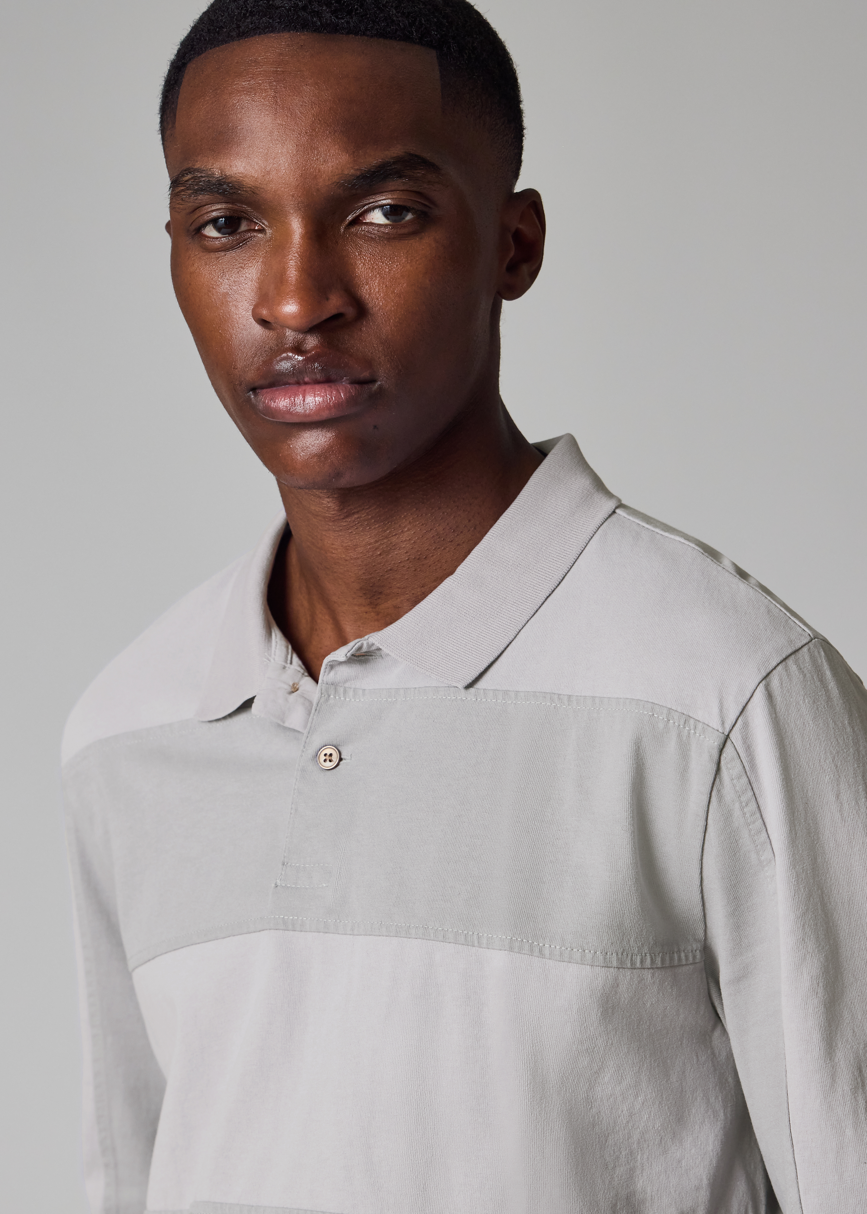 Mauve Block Stripe Rugby Polo Shirt