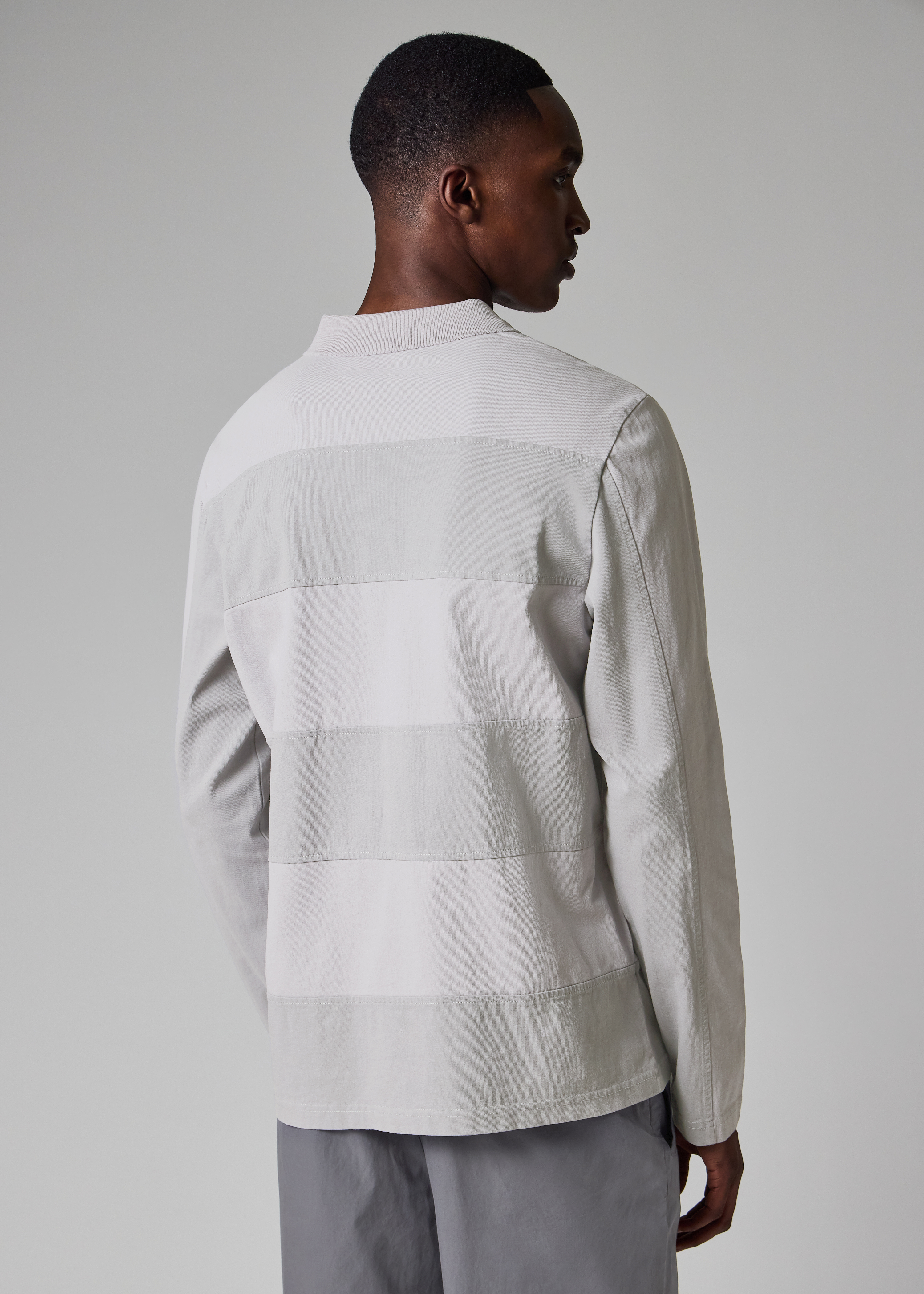 Mauve Block Stripe Rugby Polo Shirt