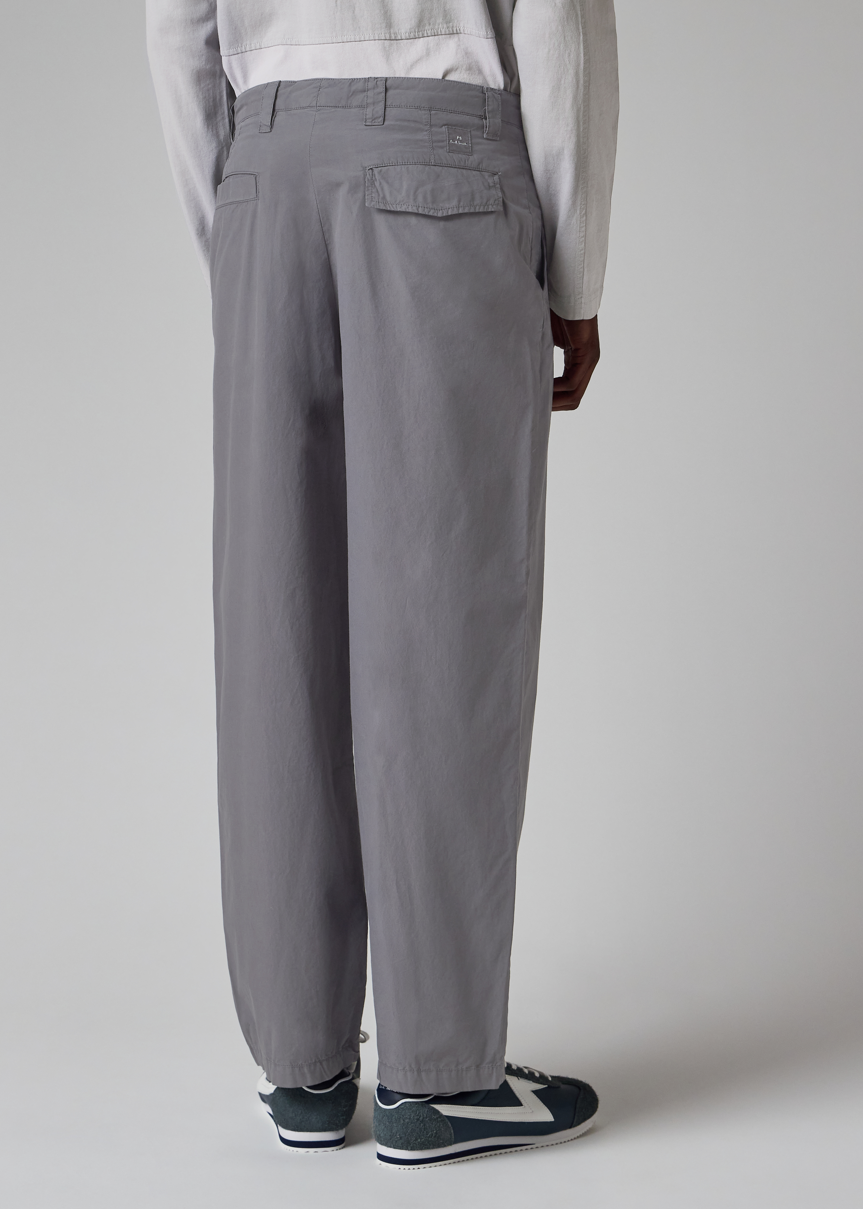 Relaxed-Fit Charcoal Cotton Chinos
