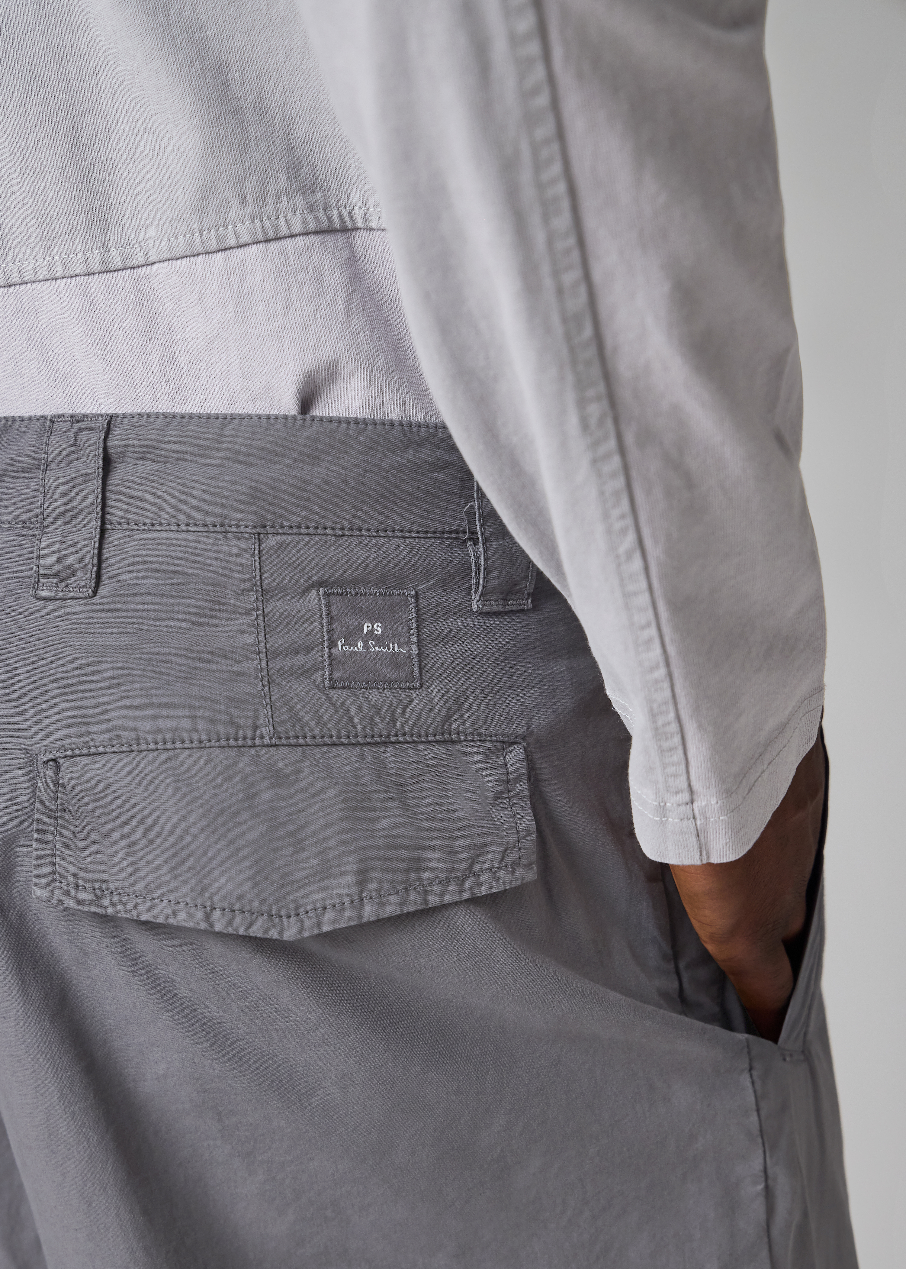 Relaxed-Fit Charcoal Cotton Chinos