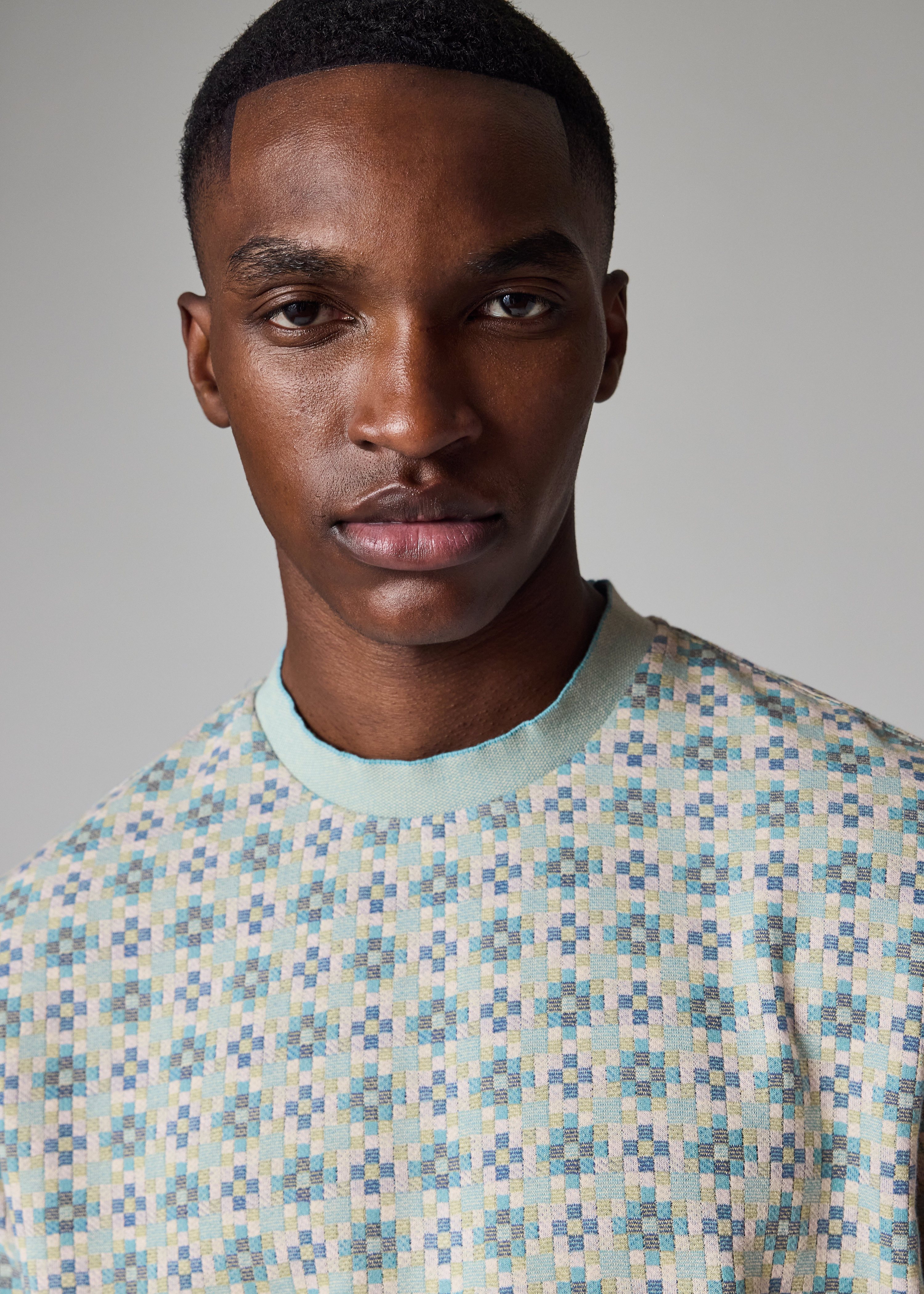 'Geo Tile' Cotton-Blend T-Shirt