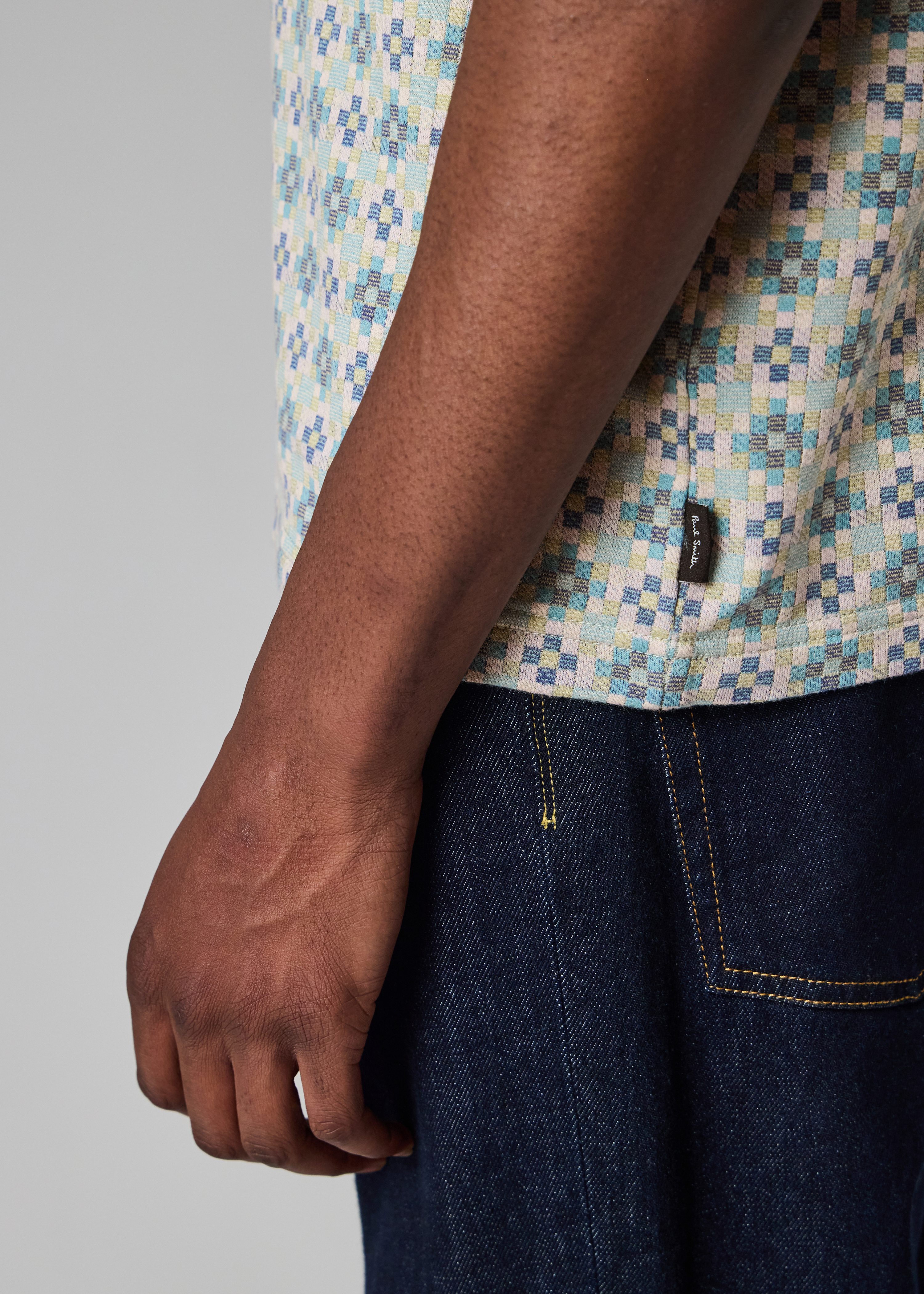 'Geo Tile' Cotton-Blend T-Shirt