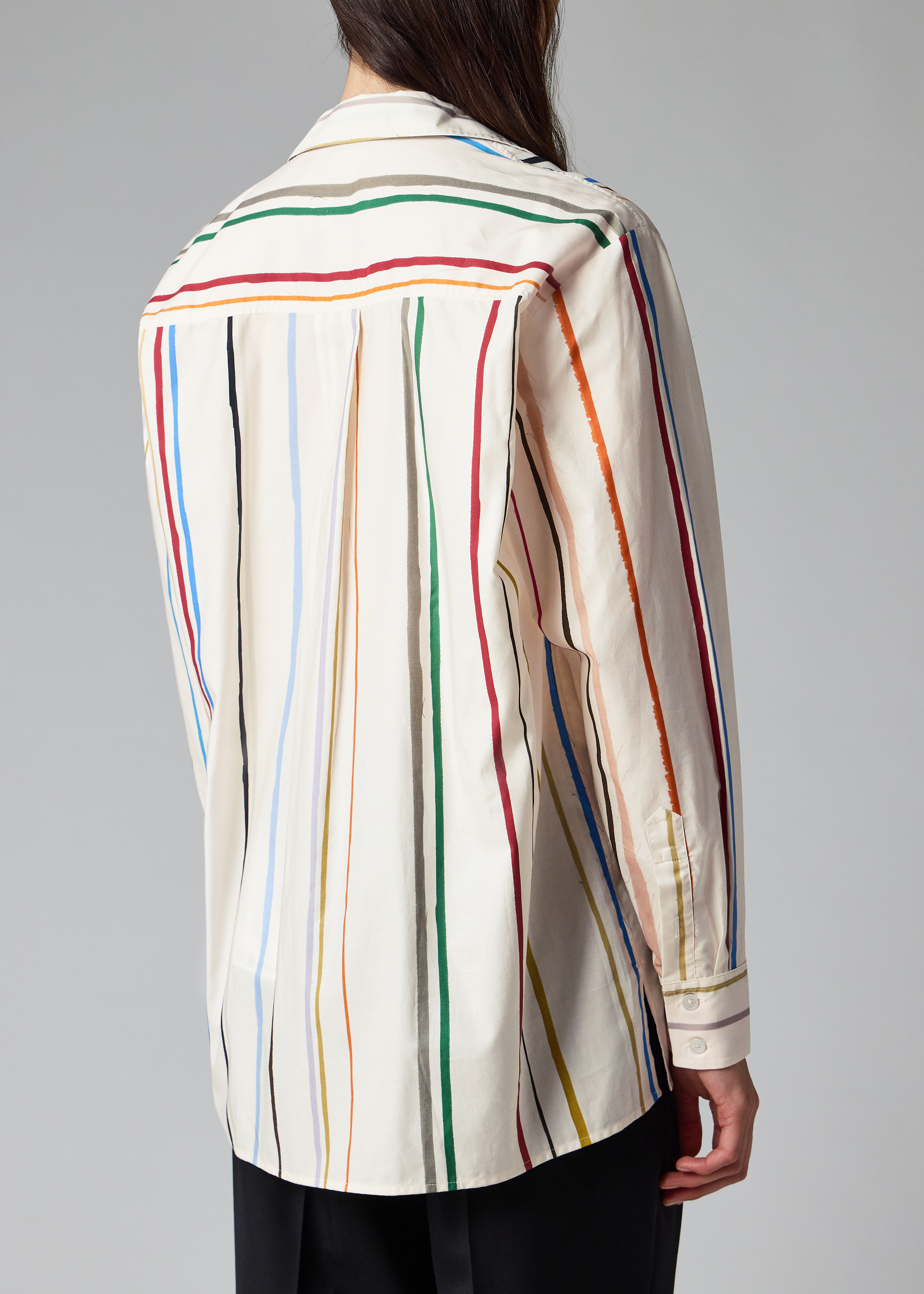 Women's Cream 'Painted Stripe' Shirt