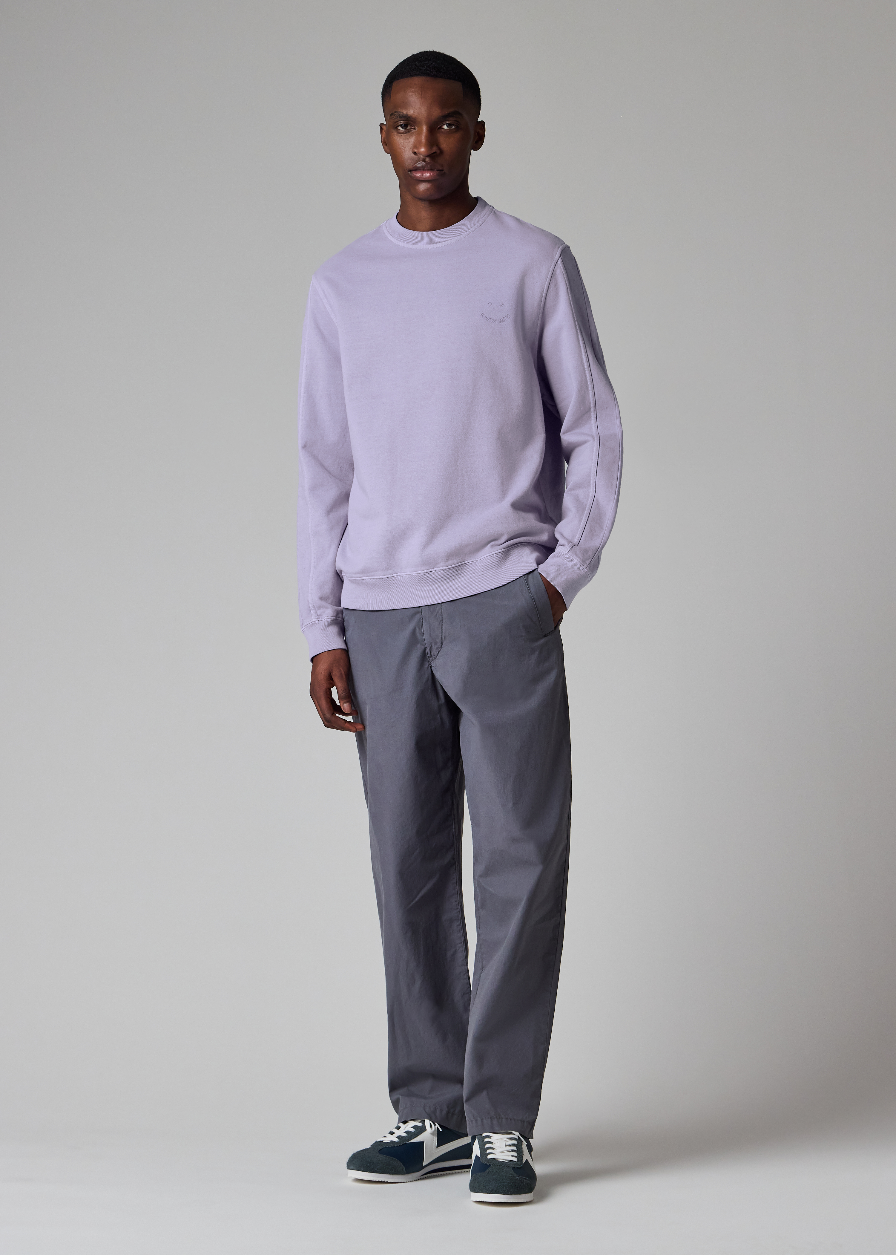 Mauve 'Happy' Cotton Sweatshirt