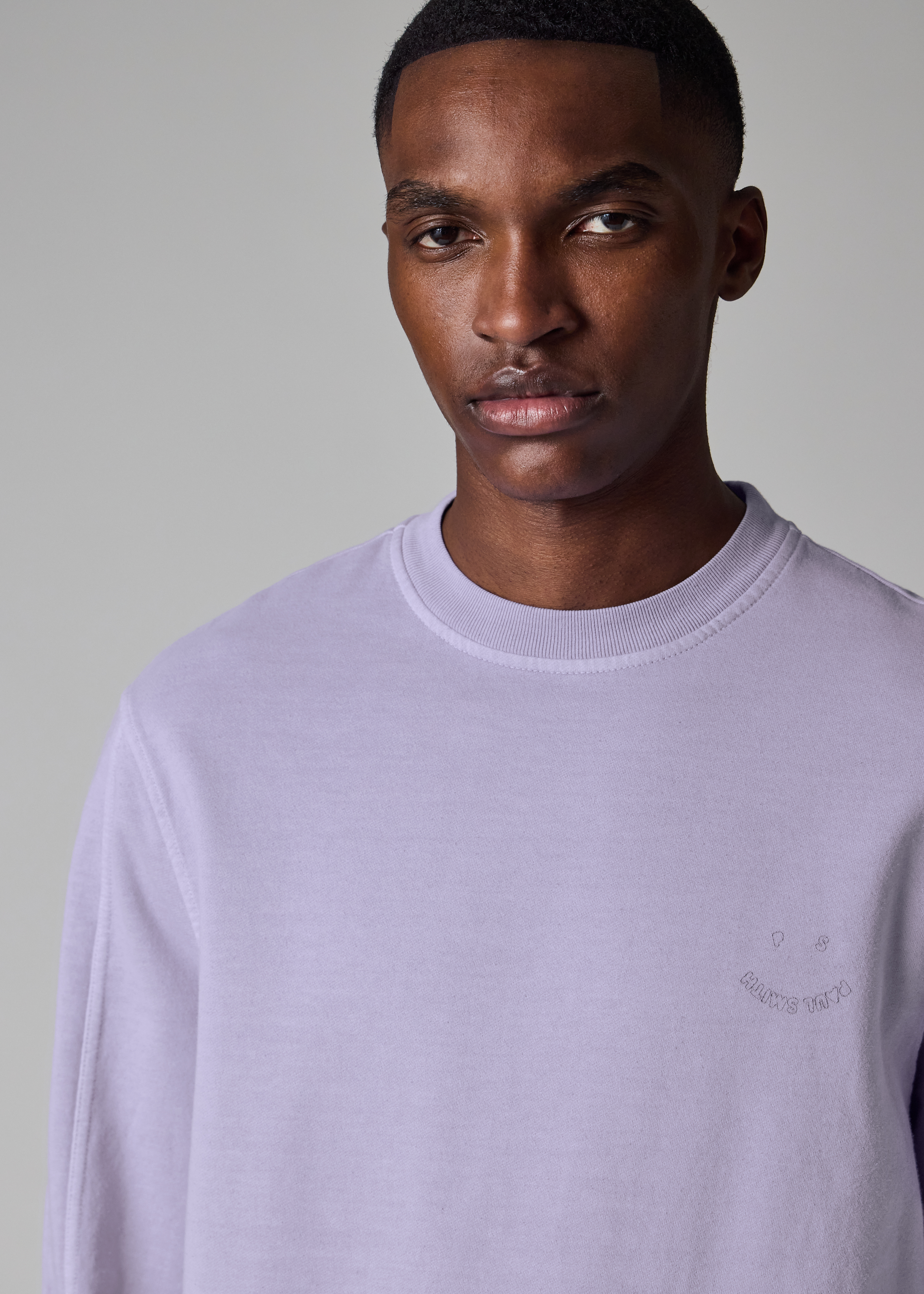 Mauve 'Happy' Cotton Sweatshirt