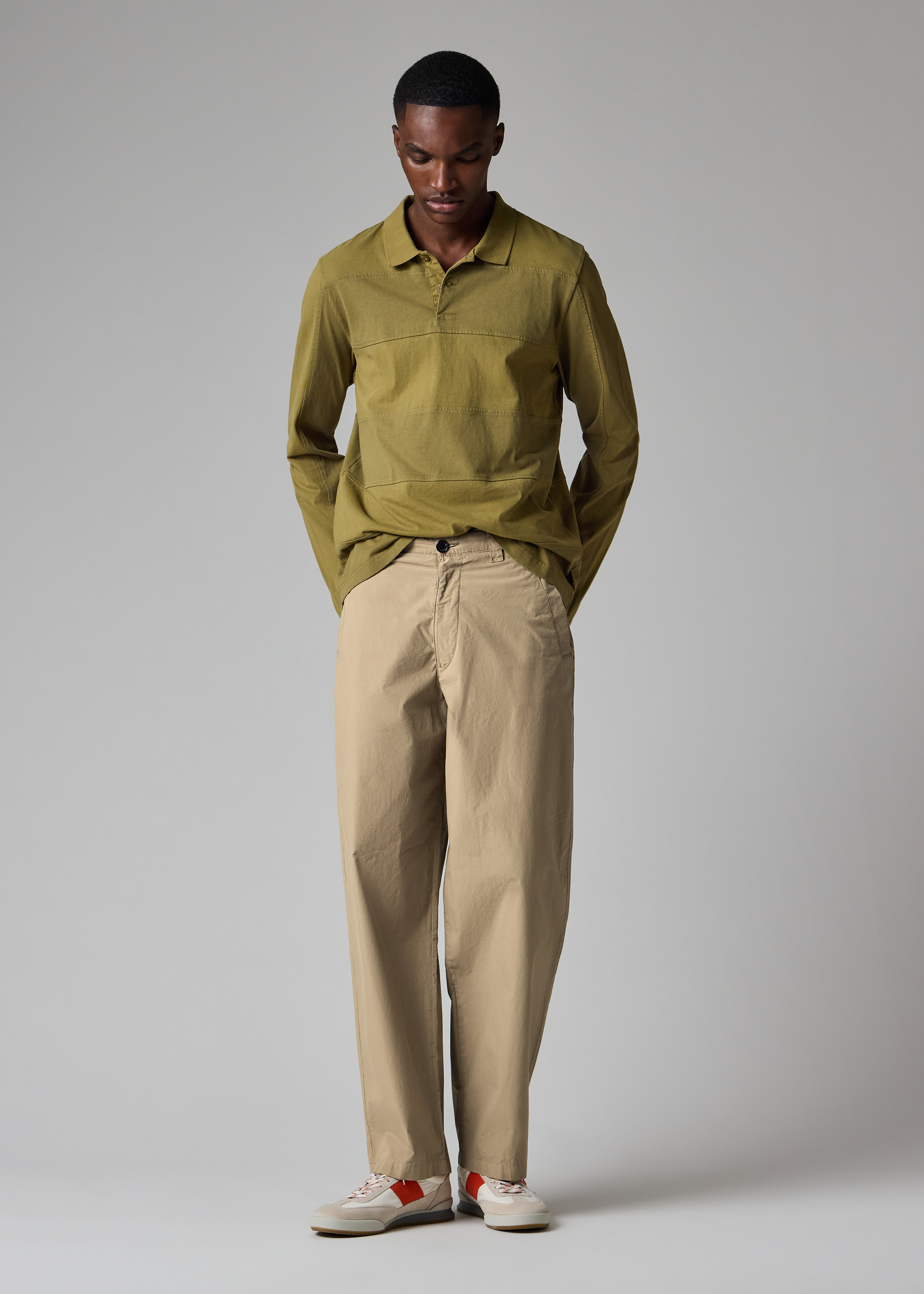 Relaxed-Fit Stone Cotton Chinos