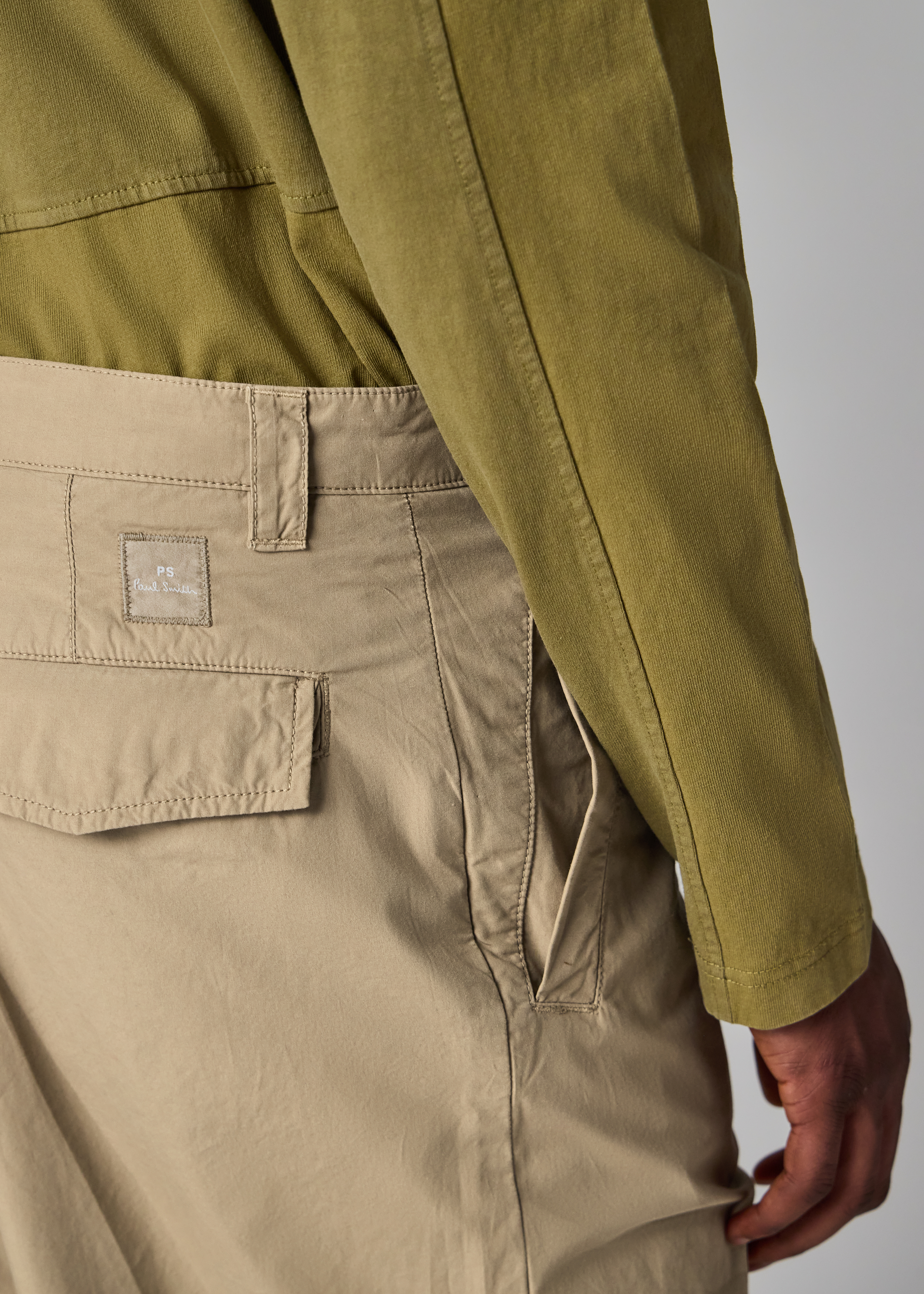 Relaxed-Fit Stone Cotton Chinos