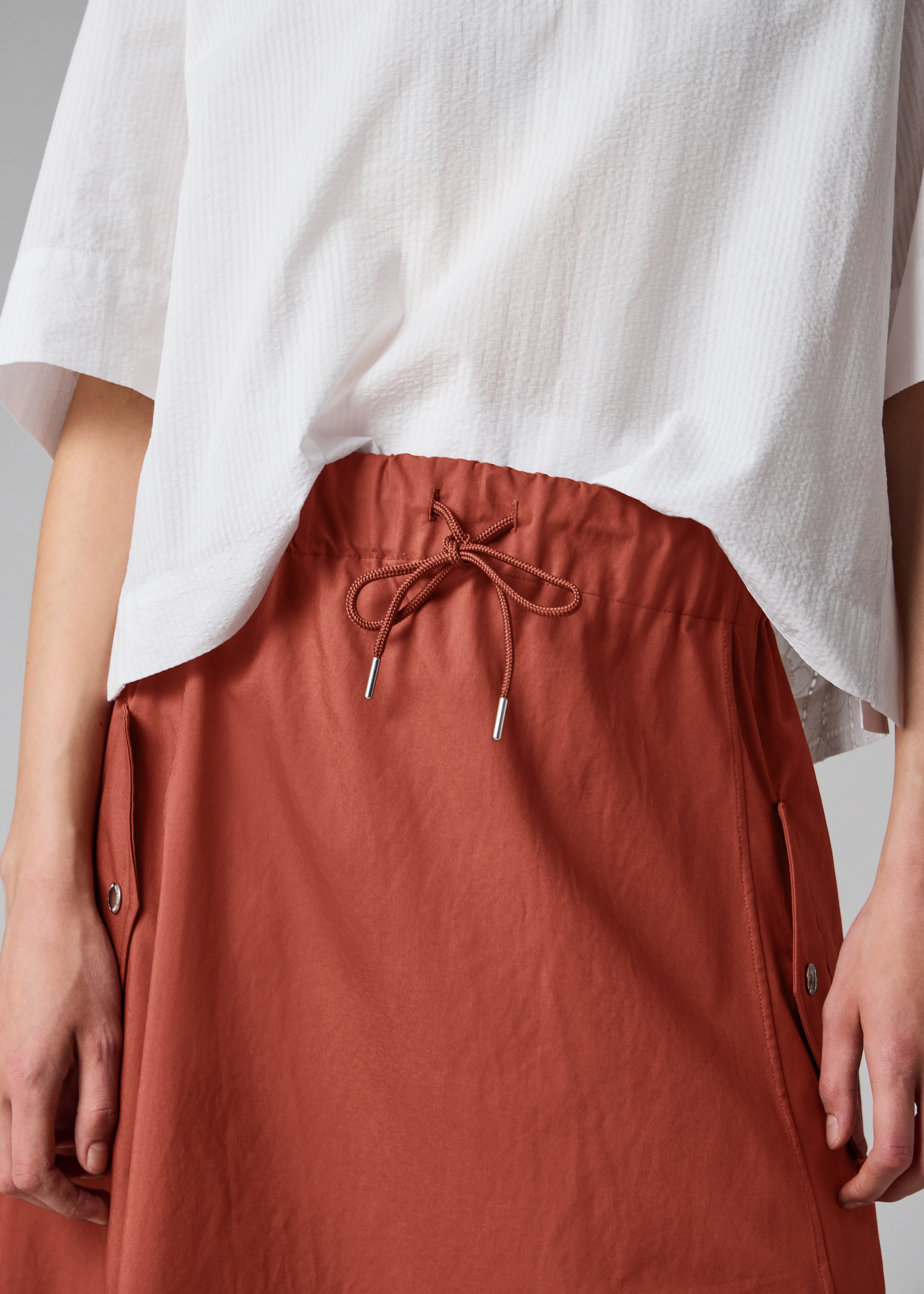 Women's 'Rust' Drawstring Waist Skirt
