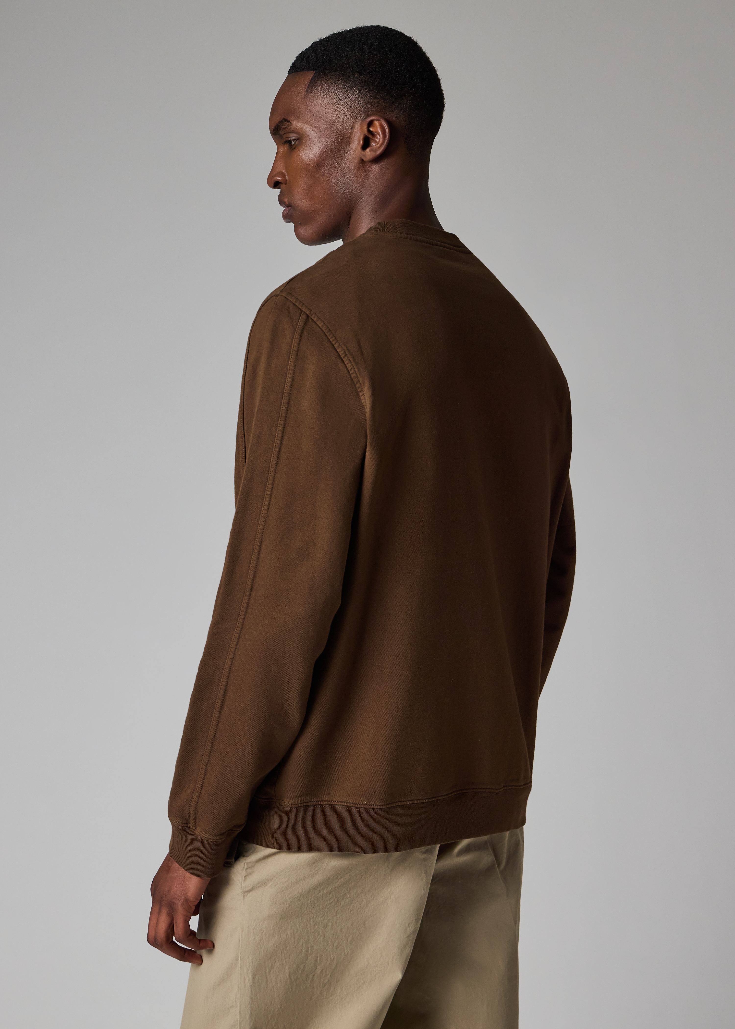 Brown 'Happy' Cotton Sweatshirt
