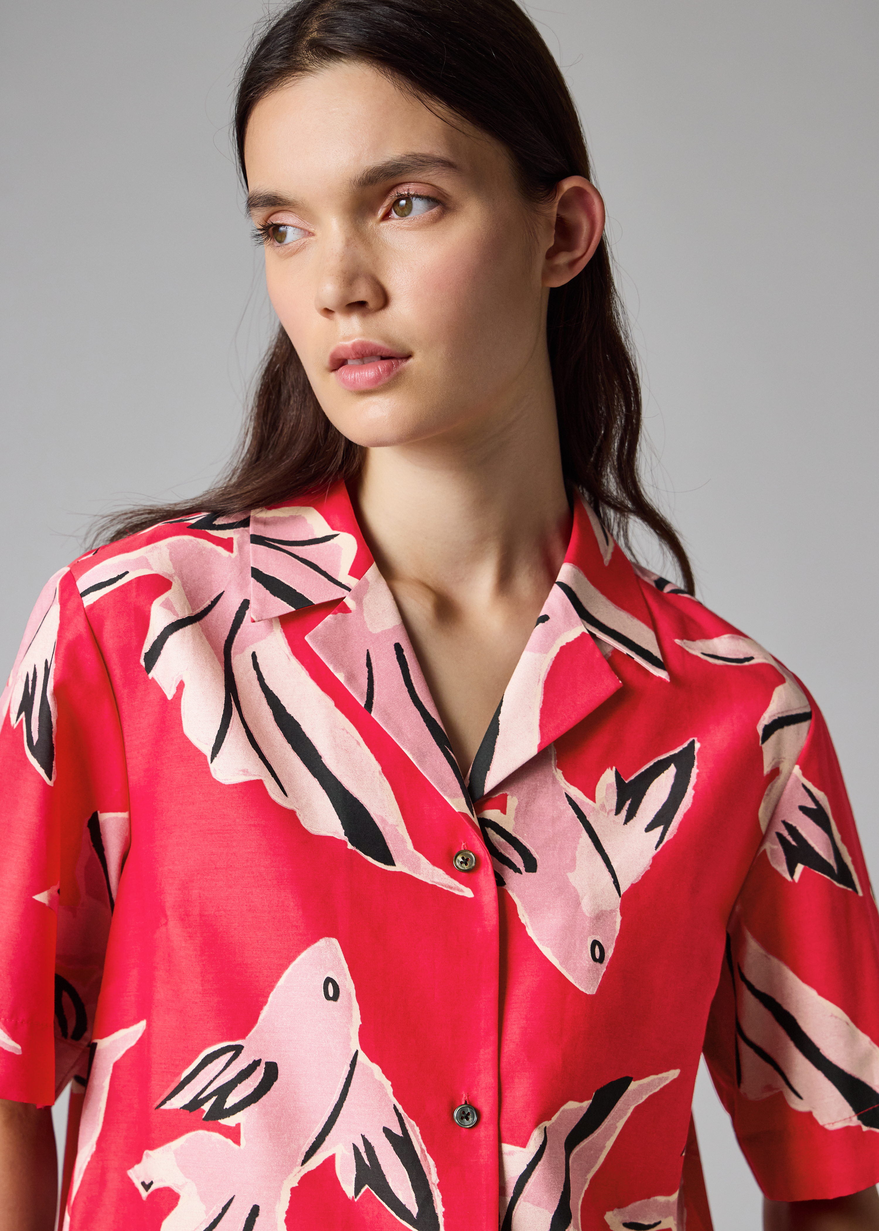 Women's Cotton-Silk 'Le Peche Fish' Shirt